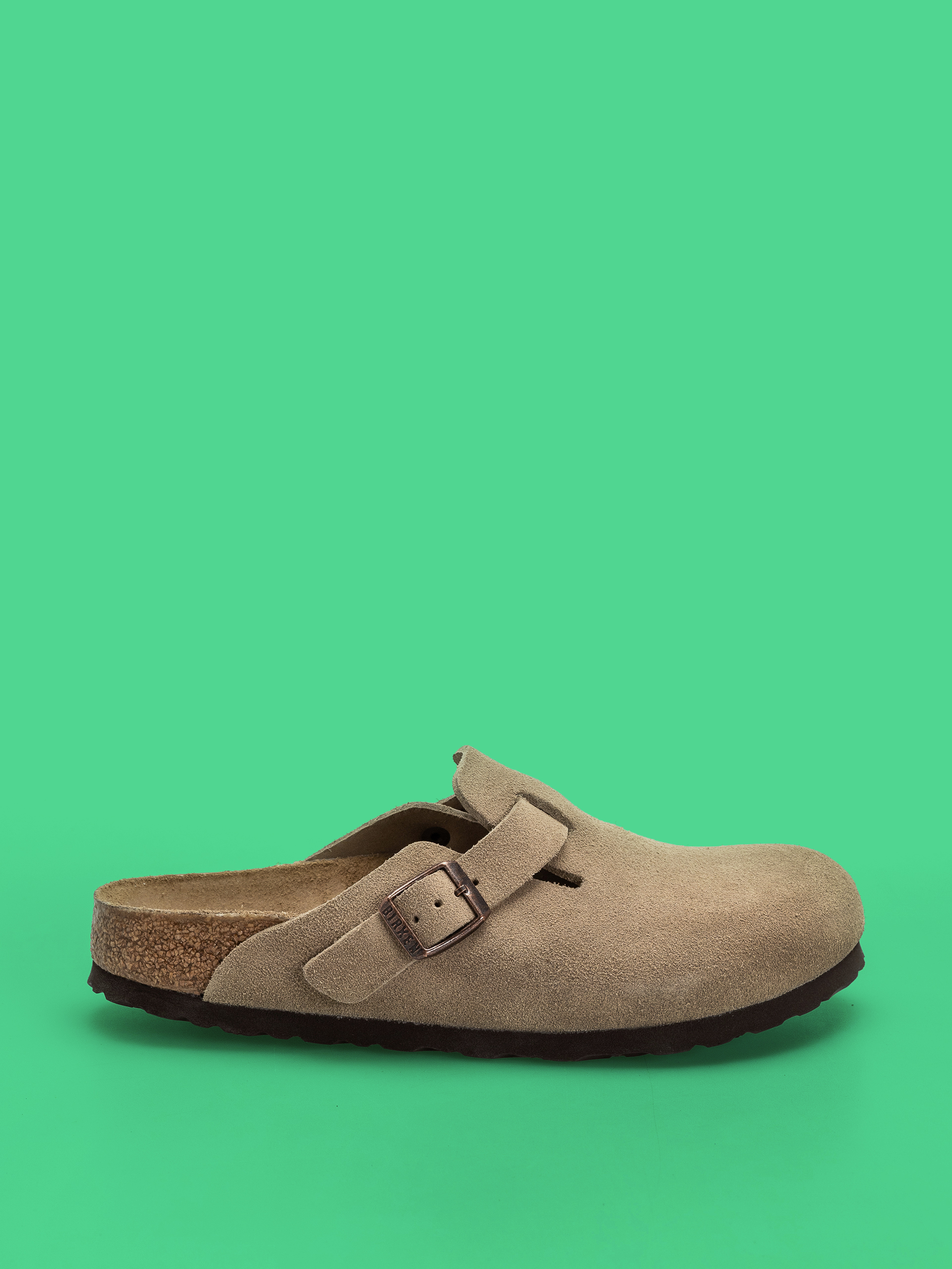Birkenstock Boston Suede Leather Narrow Wmn Flip-flop papucsok (taupe)