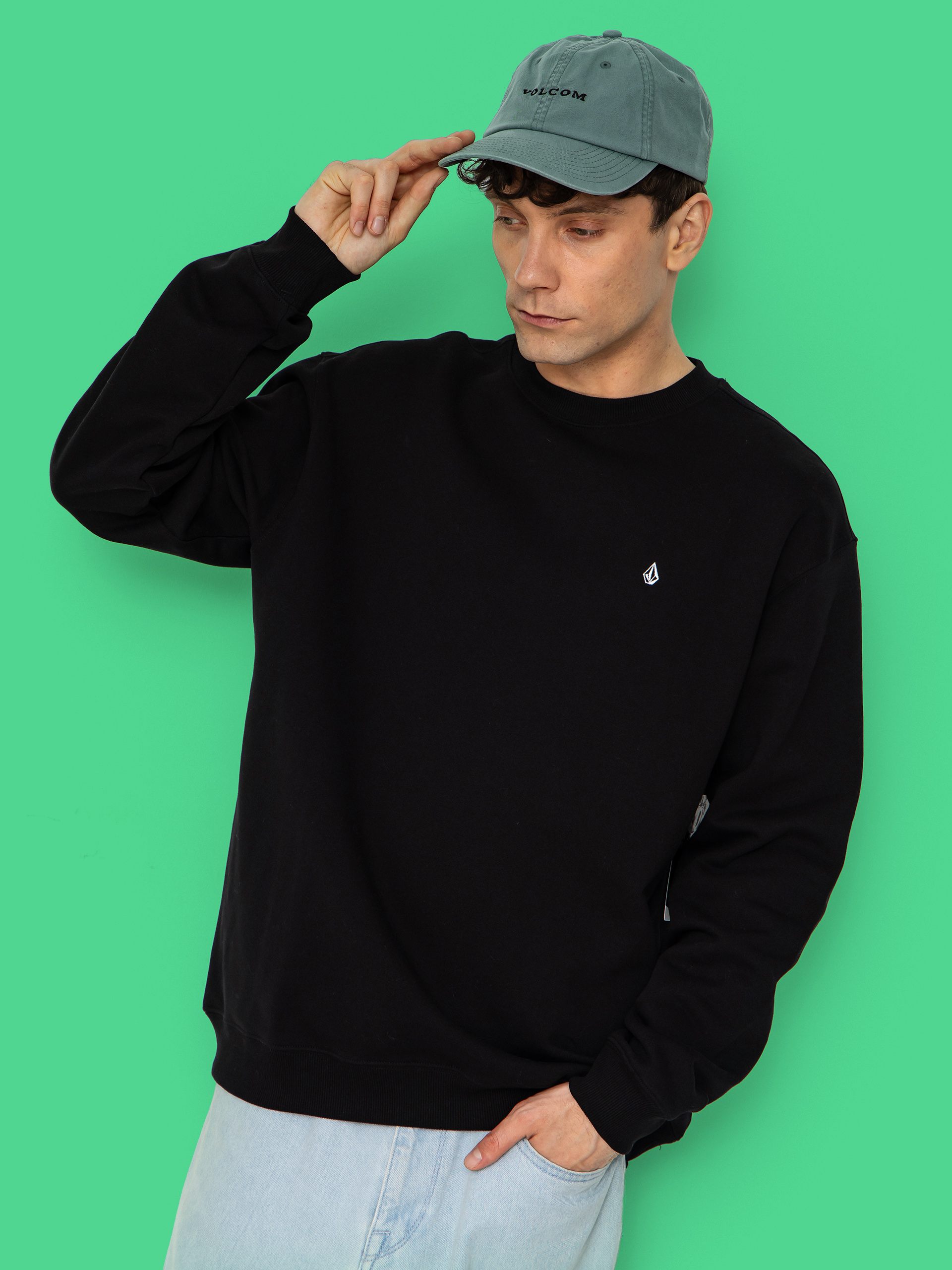 Volcom Single Stone Crew Pulóver (black)
