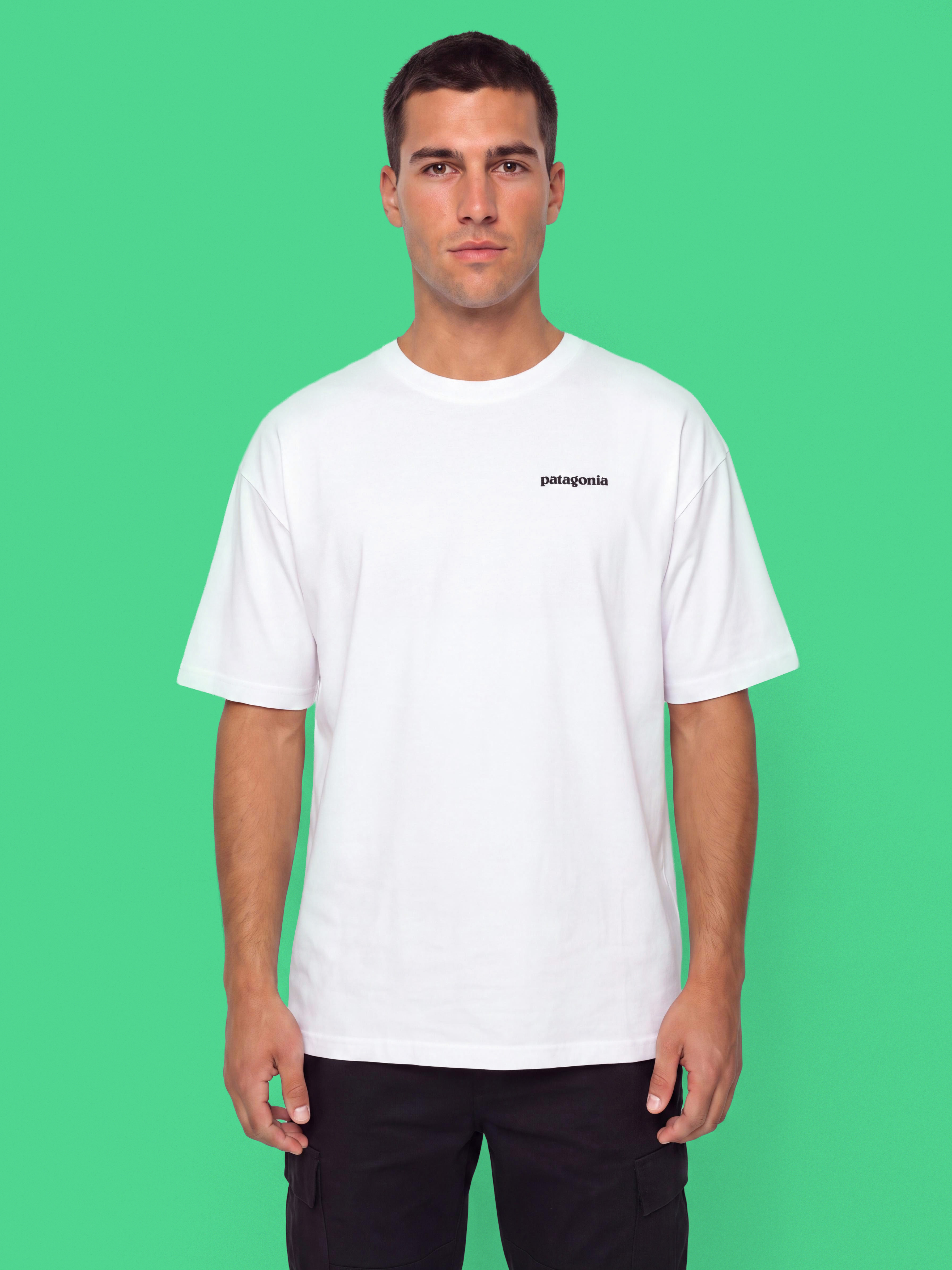 Patagonia P6 Logo Responsibili Ujjatlan felsu0151 (white)