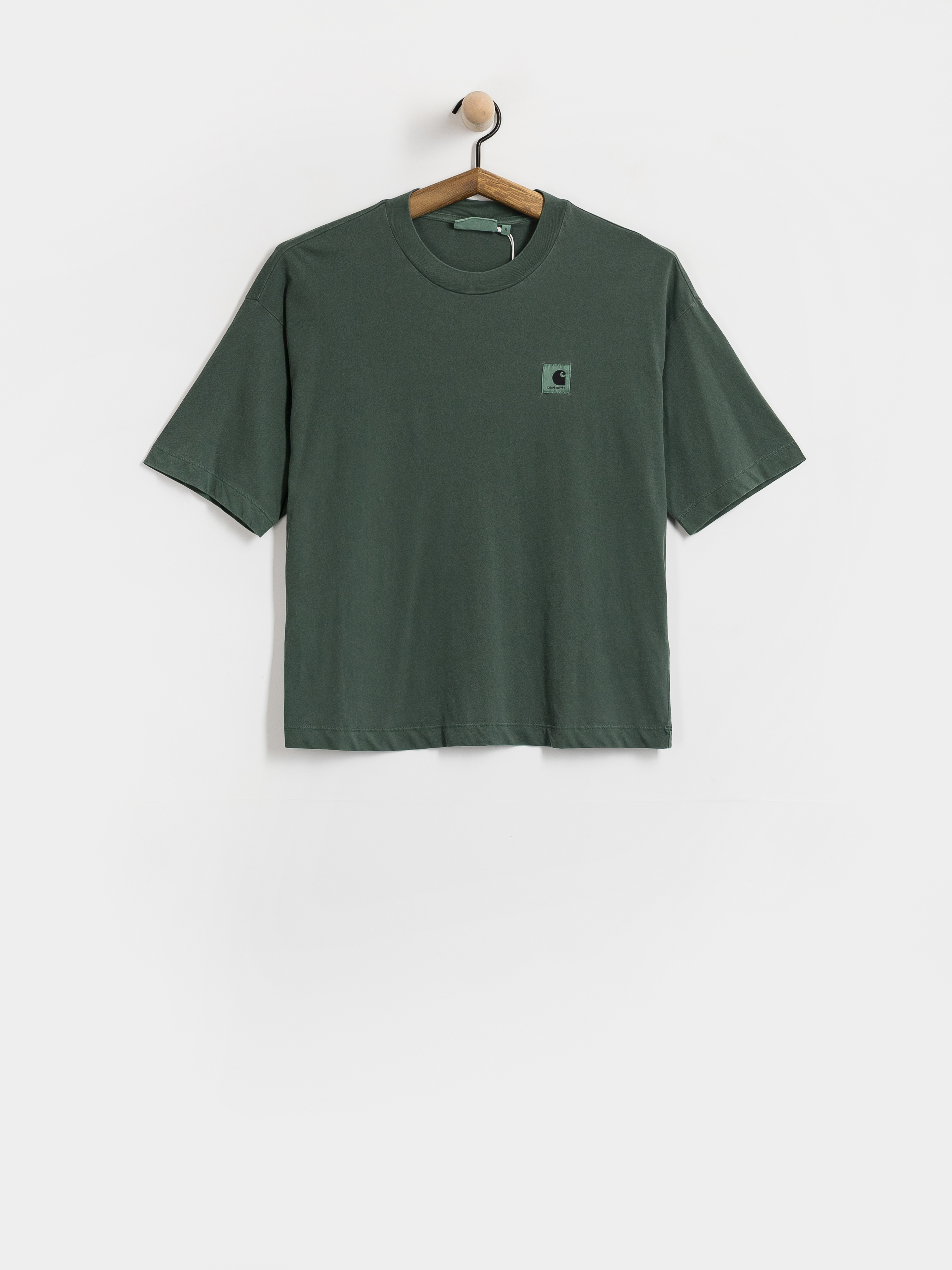 Póló Carhartt WIP Nelson Wmn (dark scarab/garment dyed)