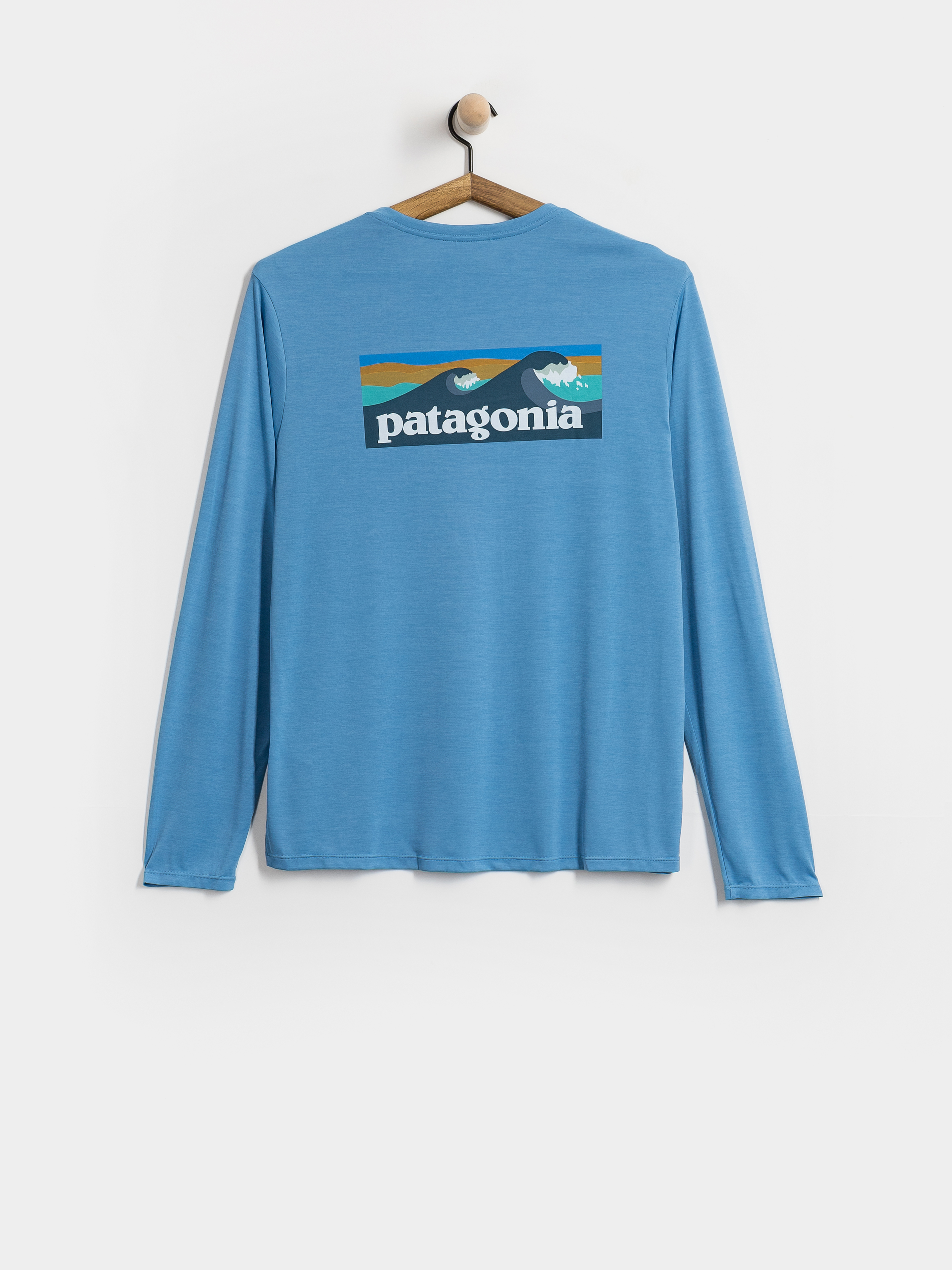 Patagonia Cap Cool Daily Boardshort Logo Hosszú ujjú felső (shore blue light shore blue x dye)