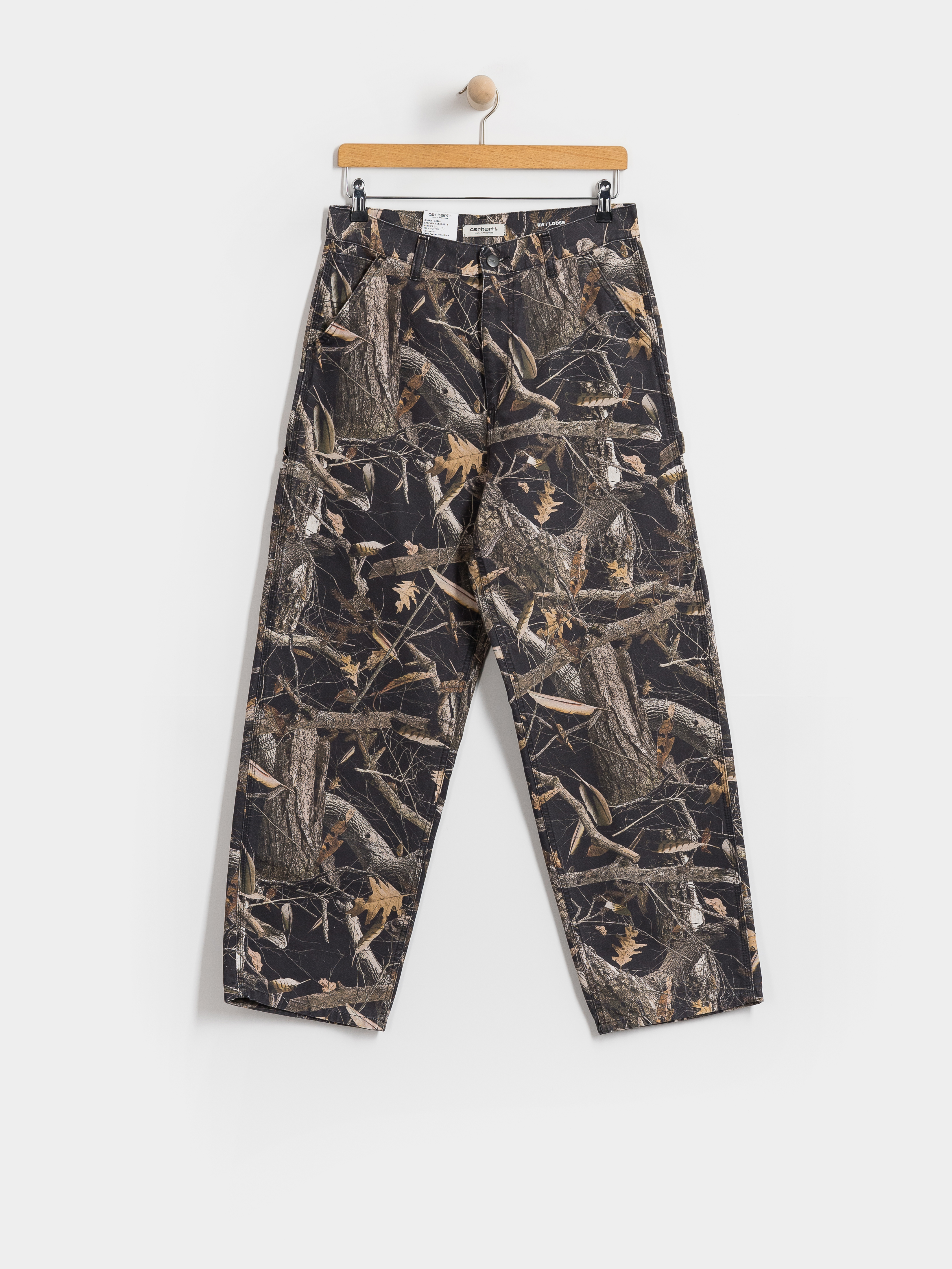 Kisnadru00e1g Carhartt WIP Brandon Single Knee Wmn (camo feather tree black/heavy stone wash)