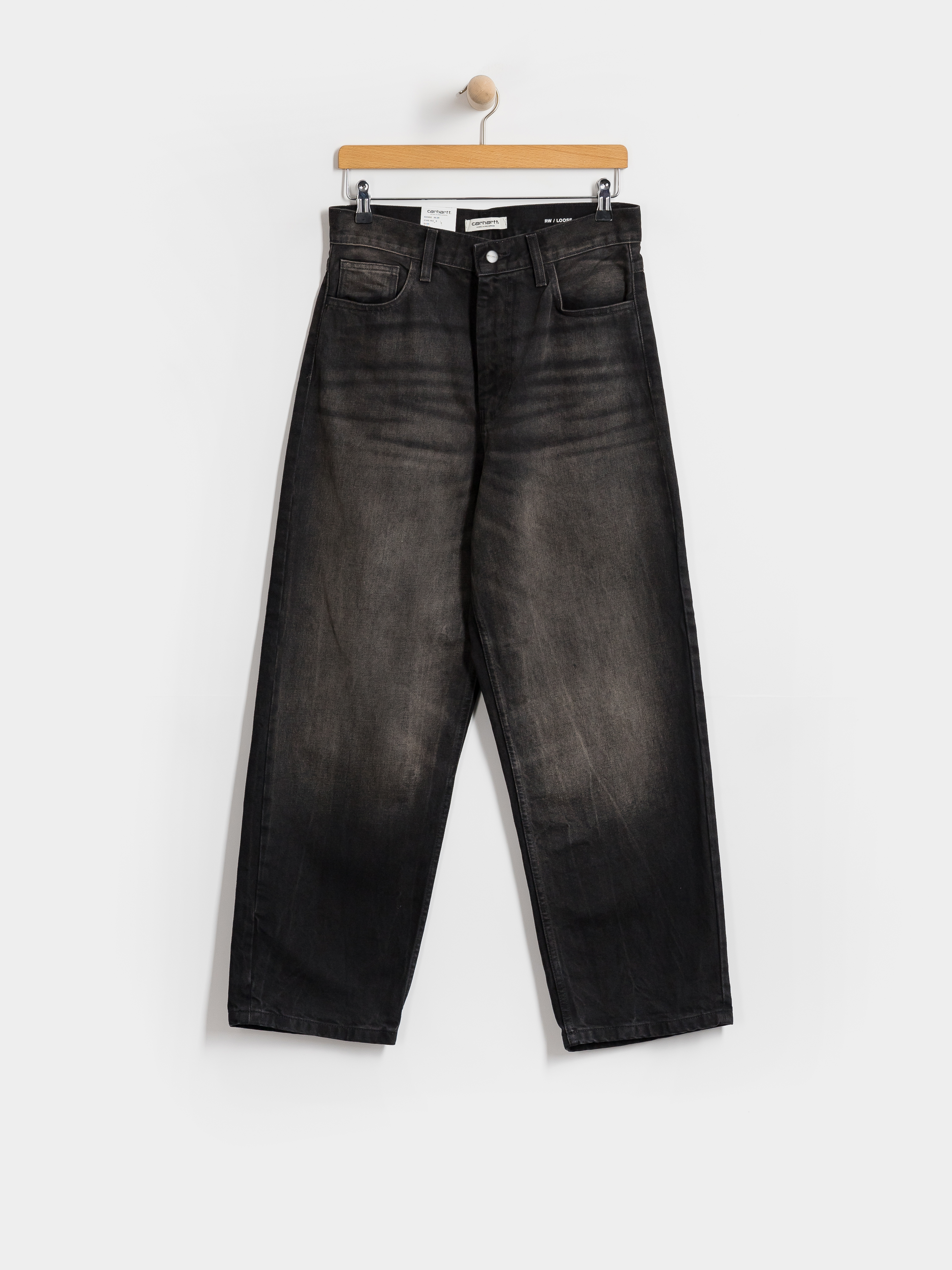 Kisnadrág Carhartt WIP Brandon Wmn (black/tobacco used wash)