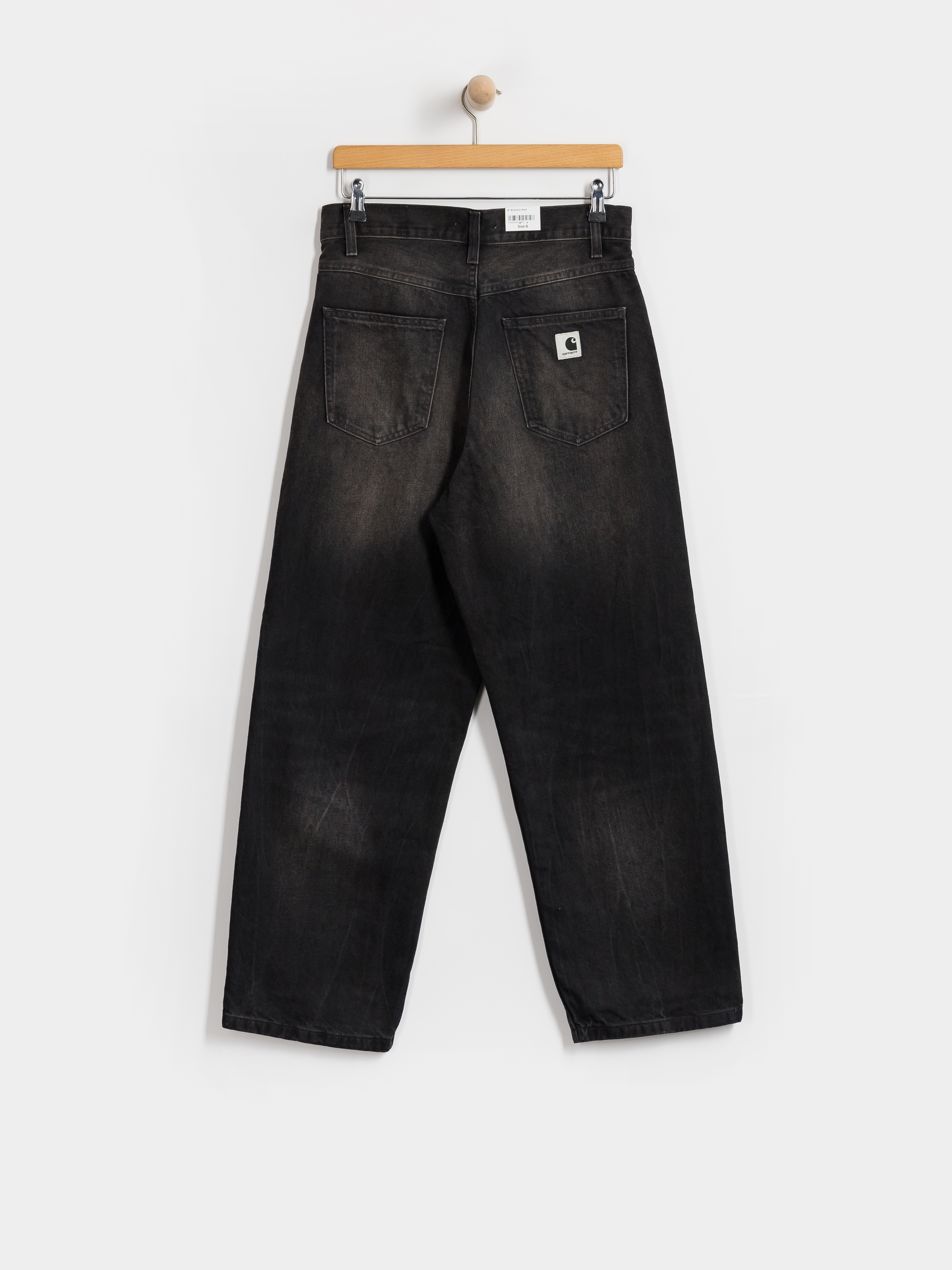 Kisnadrág Carhartt WIP Brandon Wmn (black/tobacco used wash)