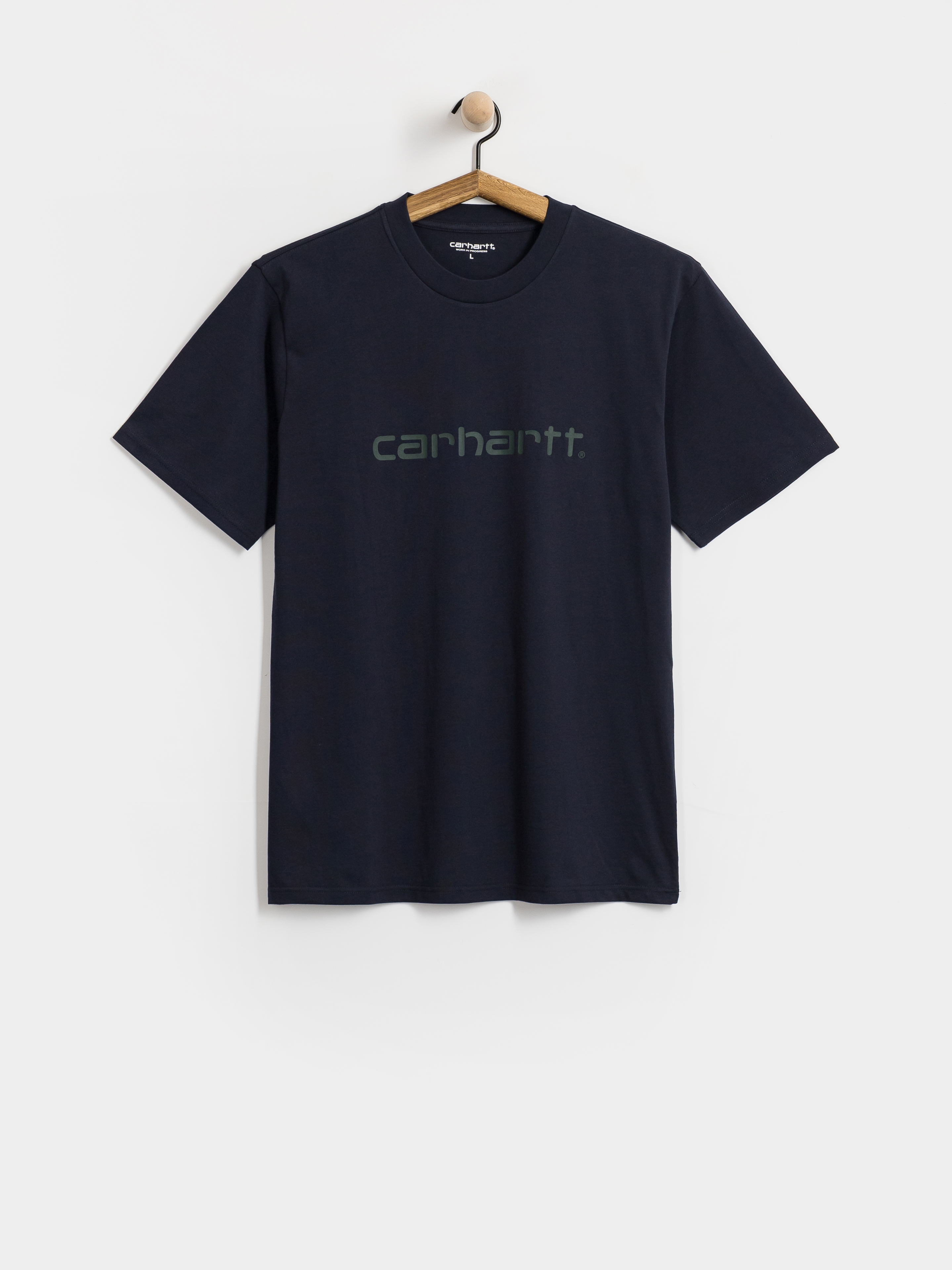 Carhartt WIP Script Póló (dark navy/dark scarab)