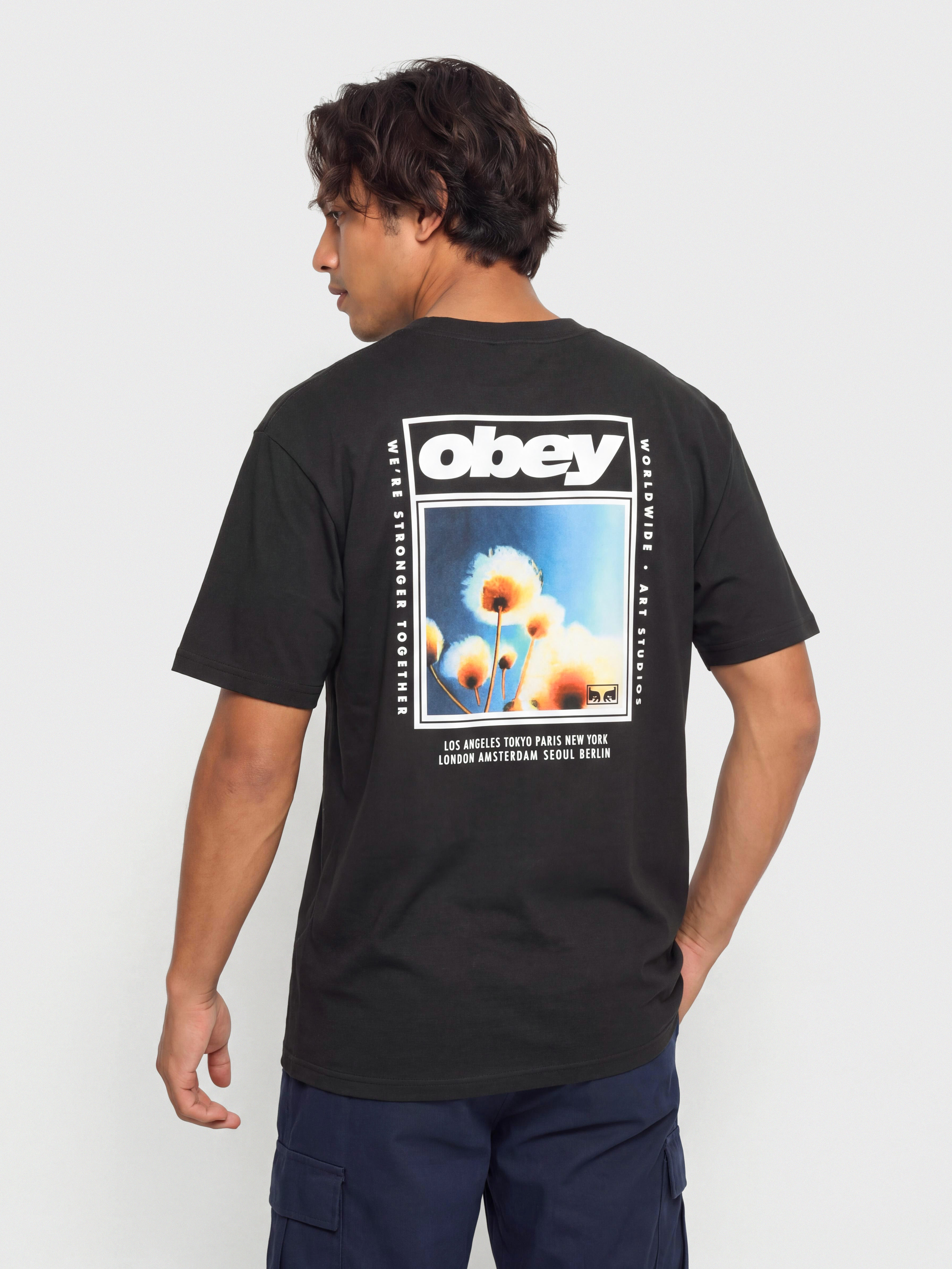 OBEY Stronger Together Póló (vintage black)