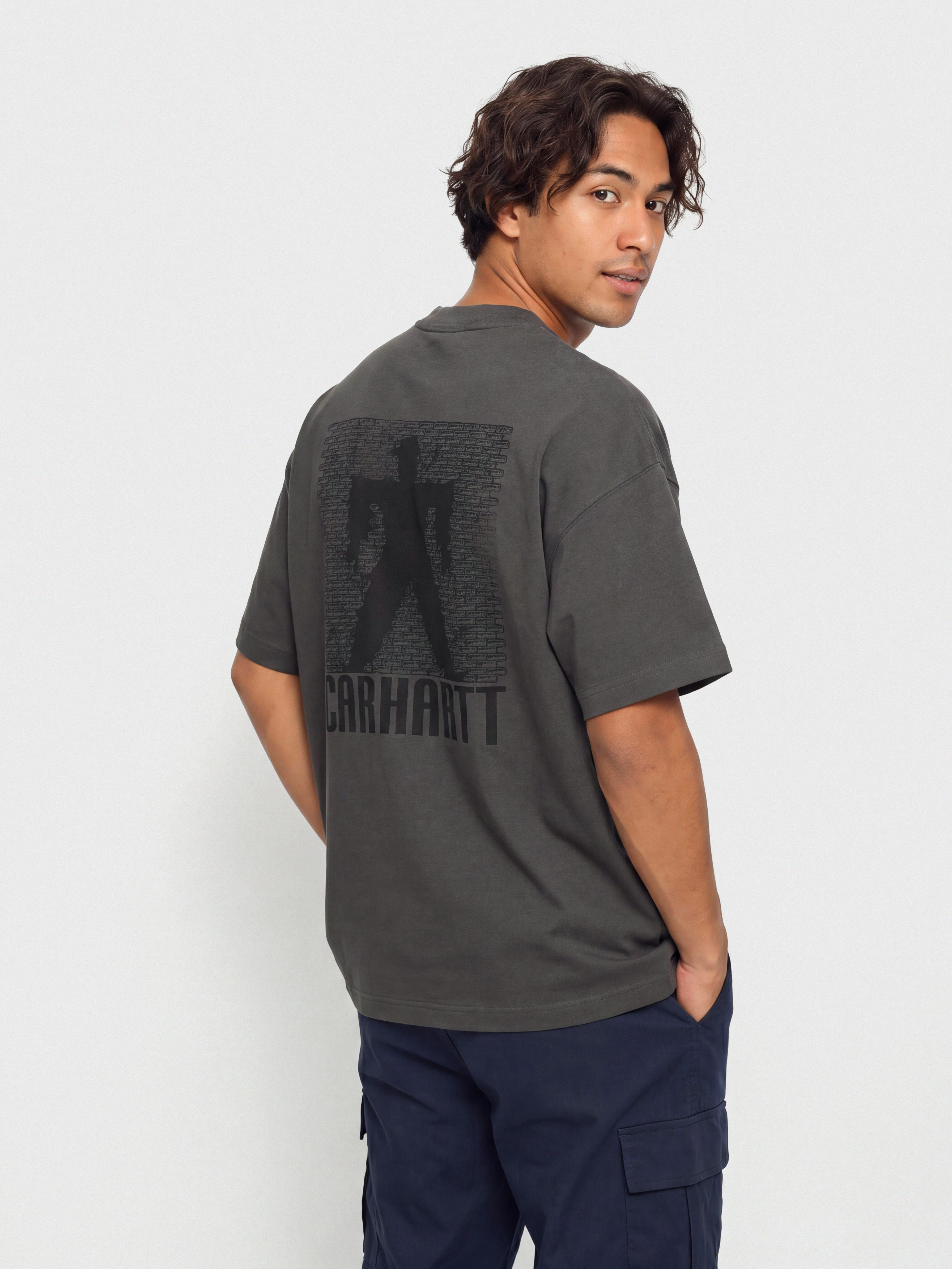 Póló Carhartt WIP Bricky Man (soot/stone dyed)