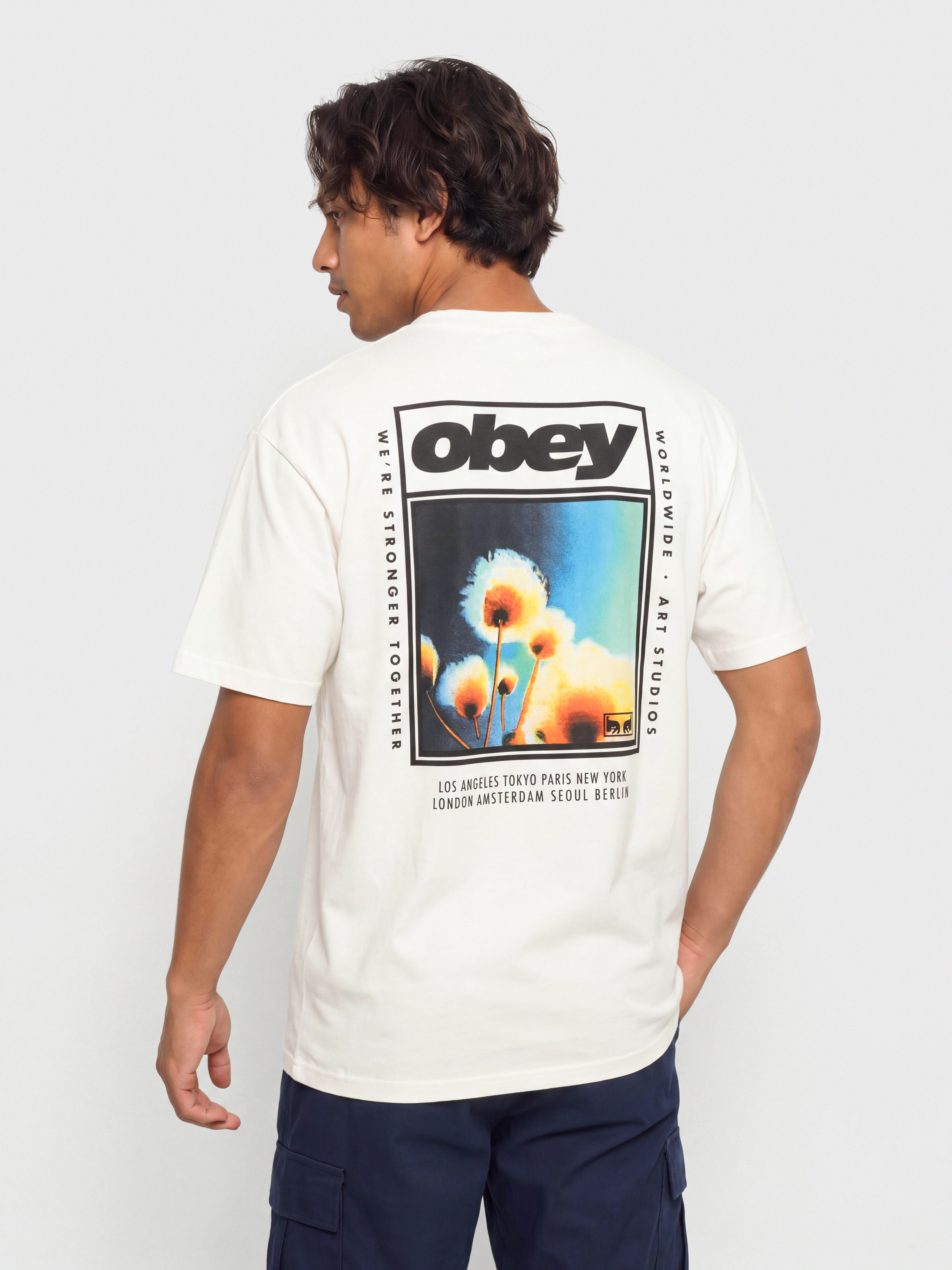 OBEY Stronger Together Póló (vintage white)