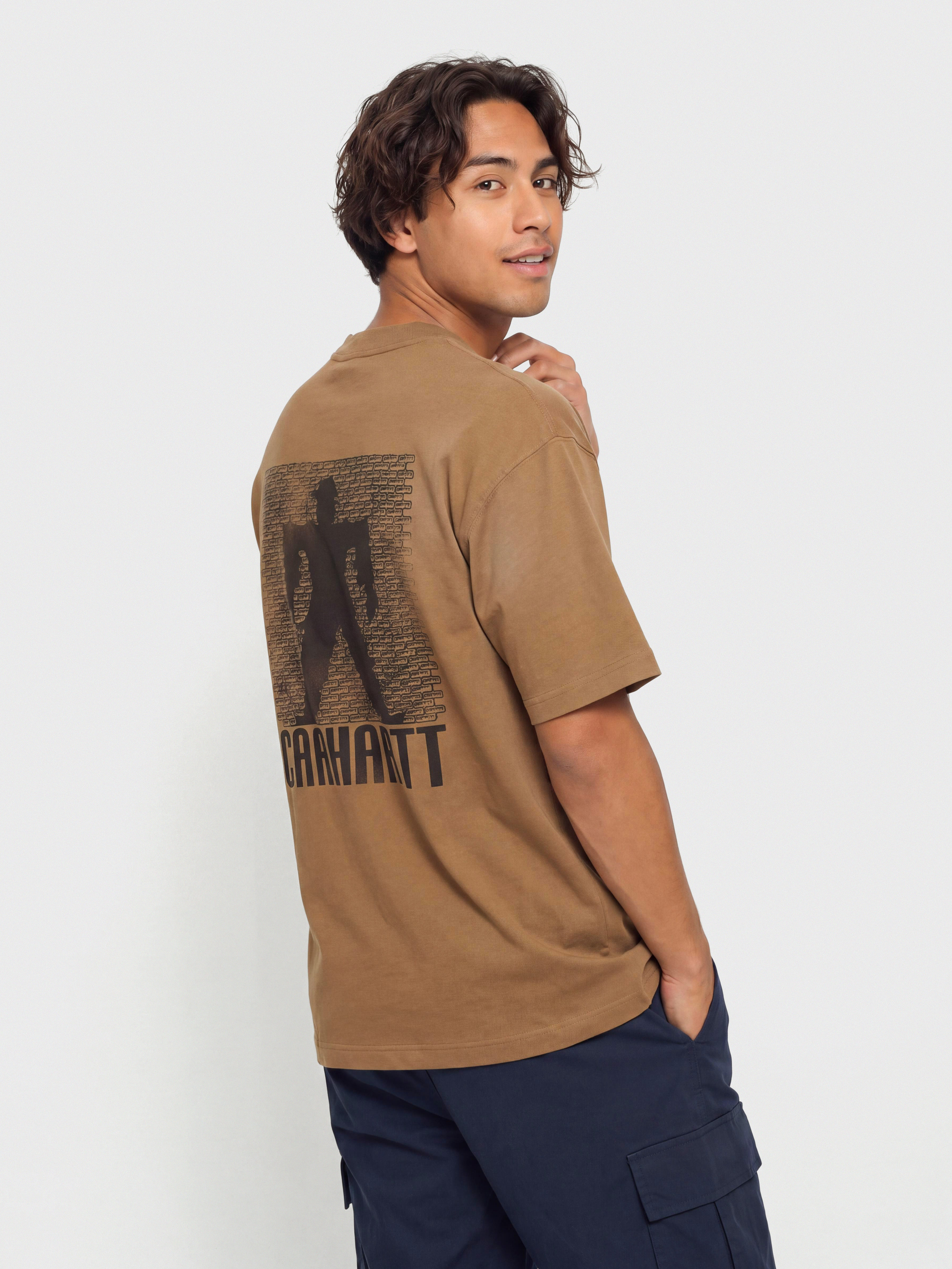 Póló Carhartt WIP Bricky Man (wip h brown/stone dyed)