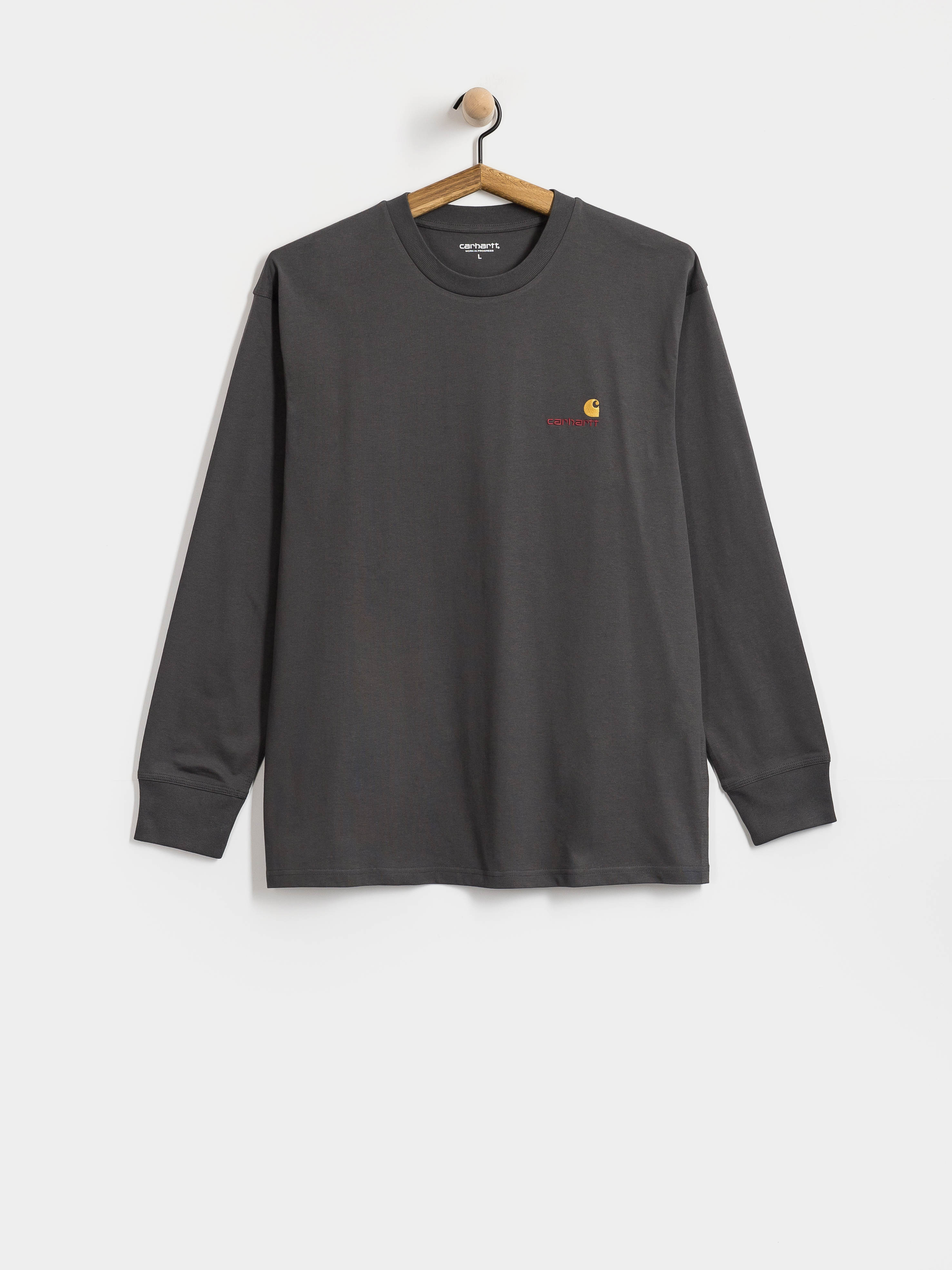 Carhartt WIP American Script Hosszu00fa ujju00fa felsu0151 (graphite)