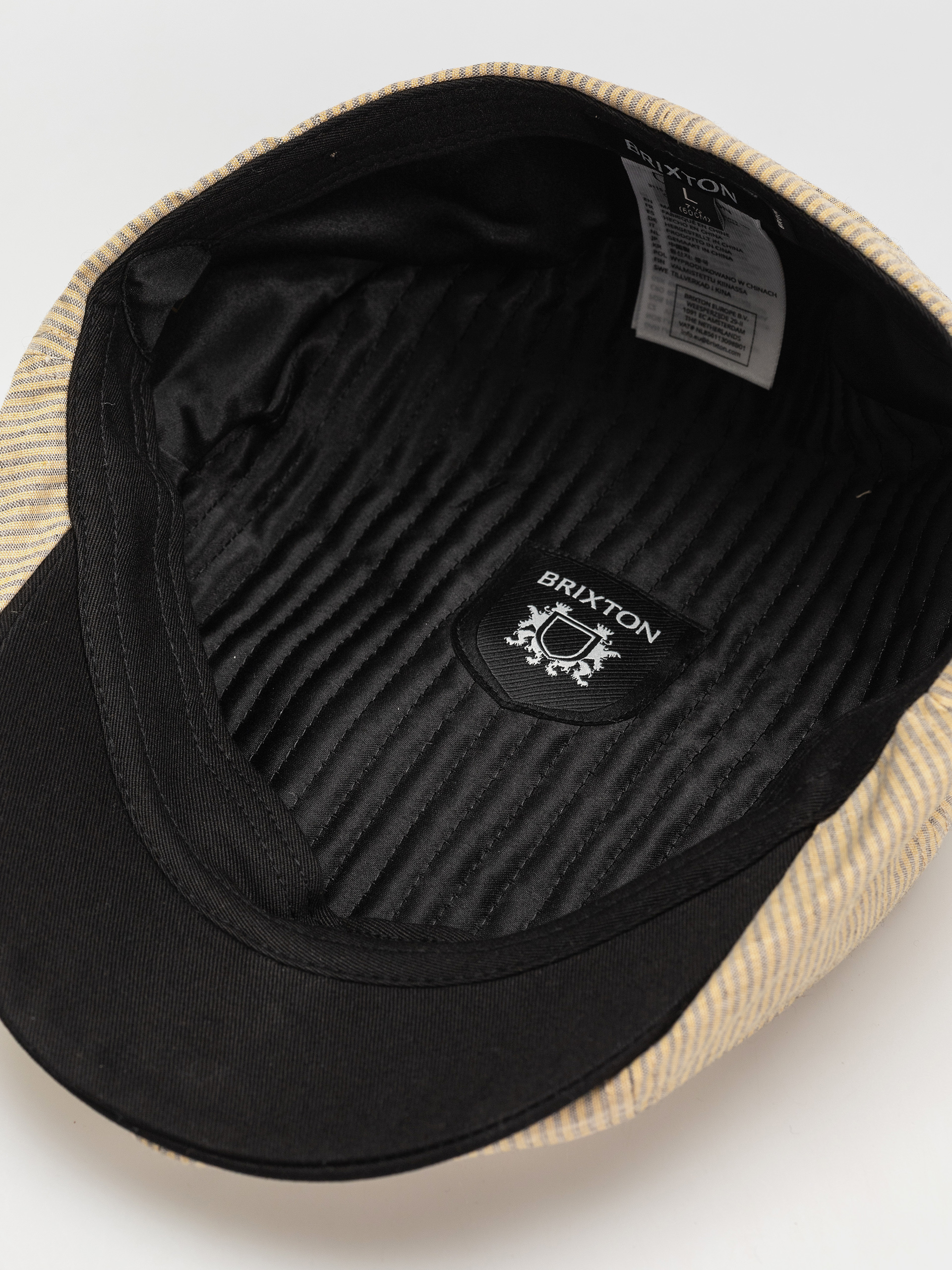 Brixton Brood Snap Cap Flat cap (khaki stripe/washed black)
