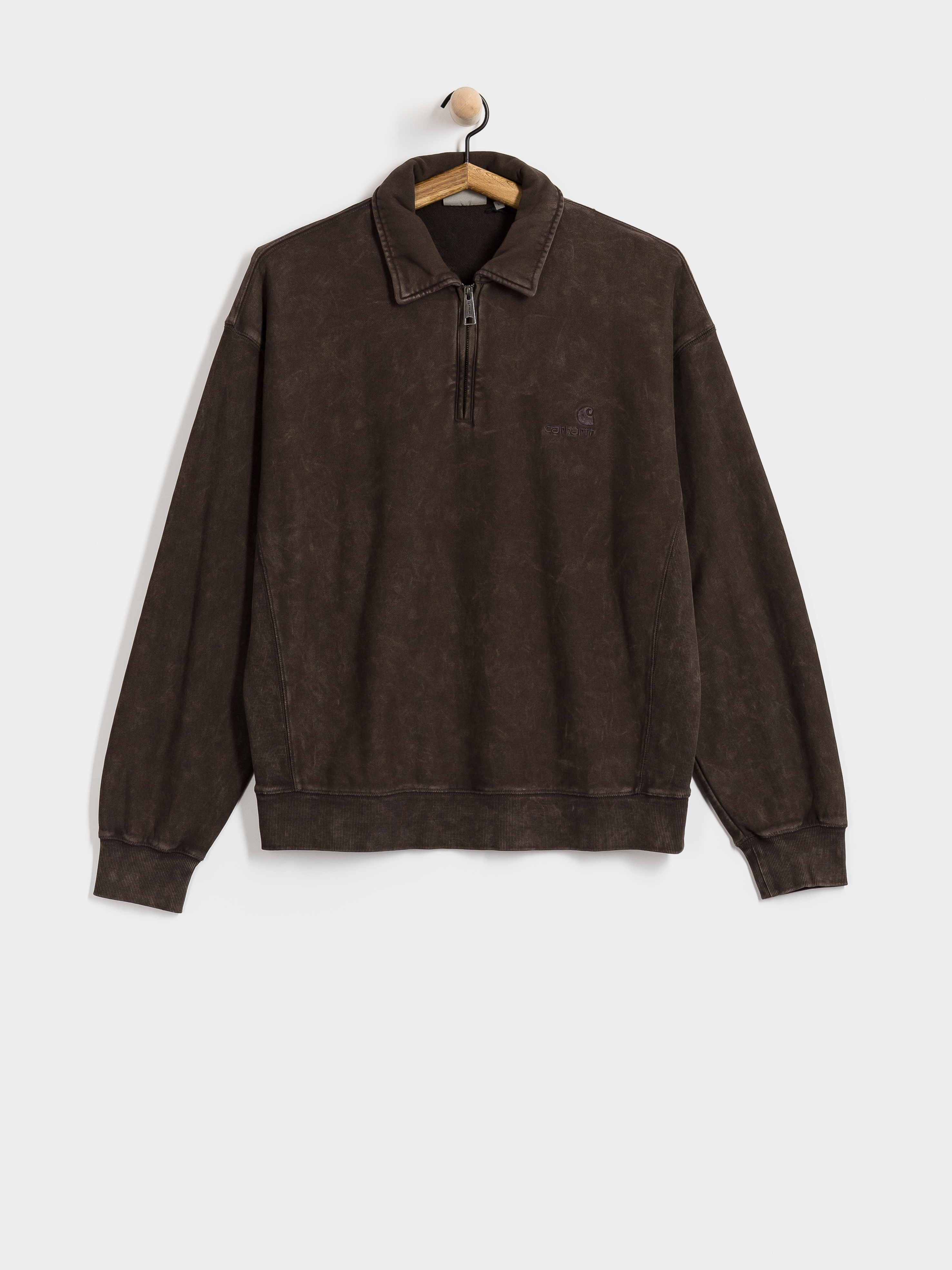 Carhartt WIP Lambert Polo Pulóver (tobacco/moon wash)