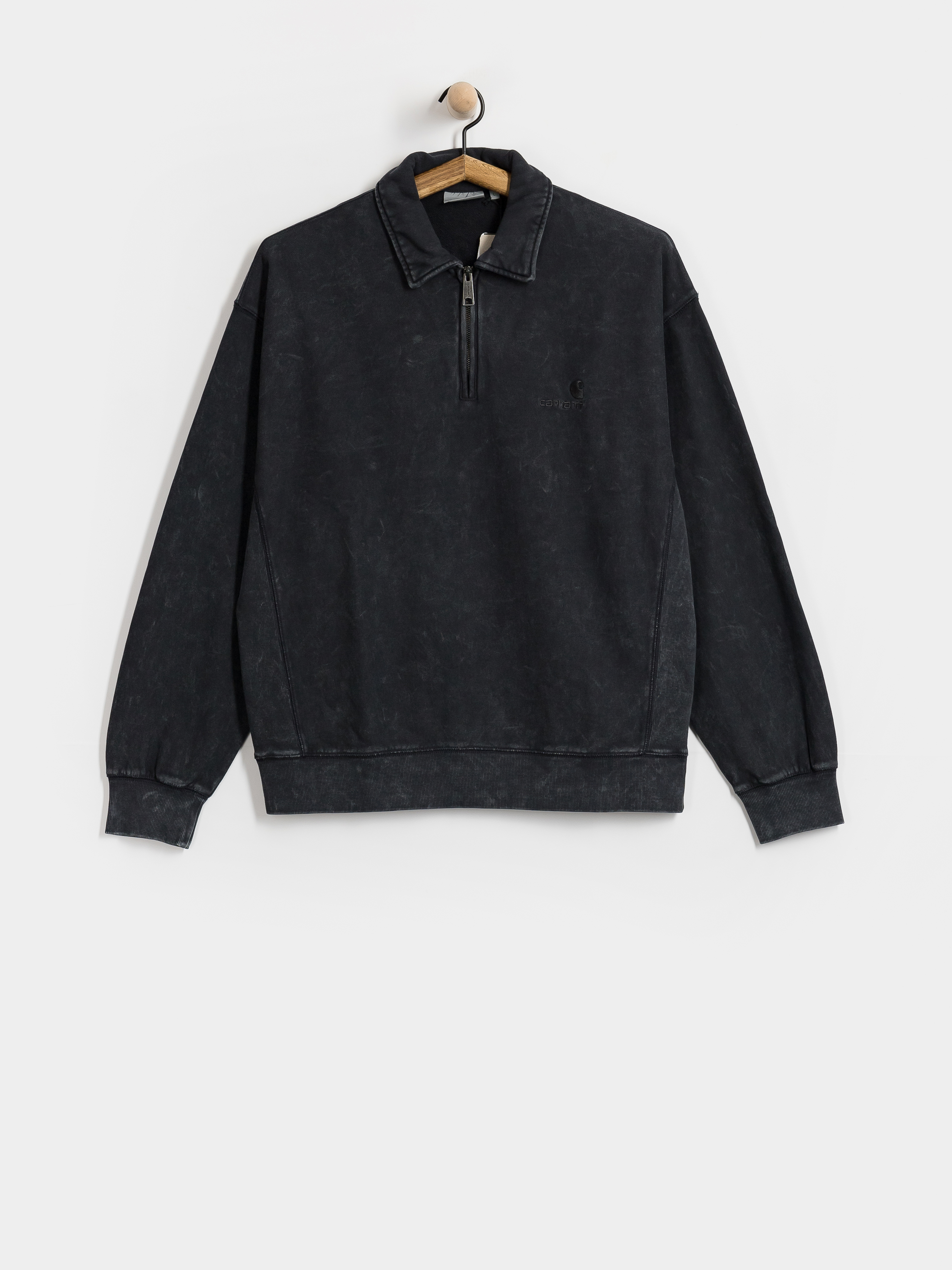 Carhartt WIP Lambert Polo Pulóver (black/moon wash)