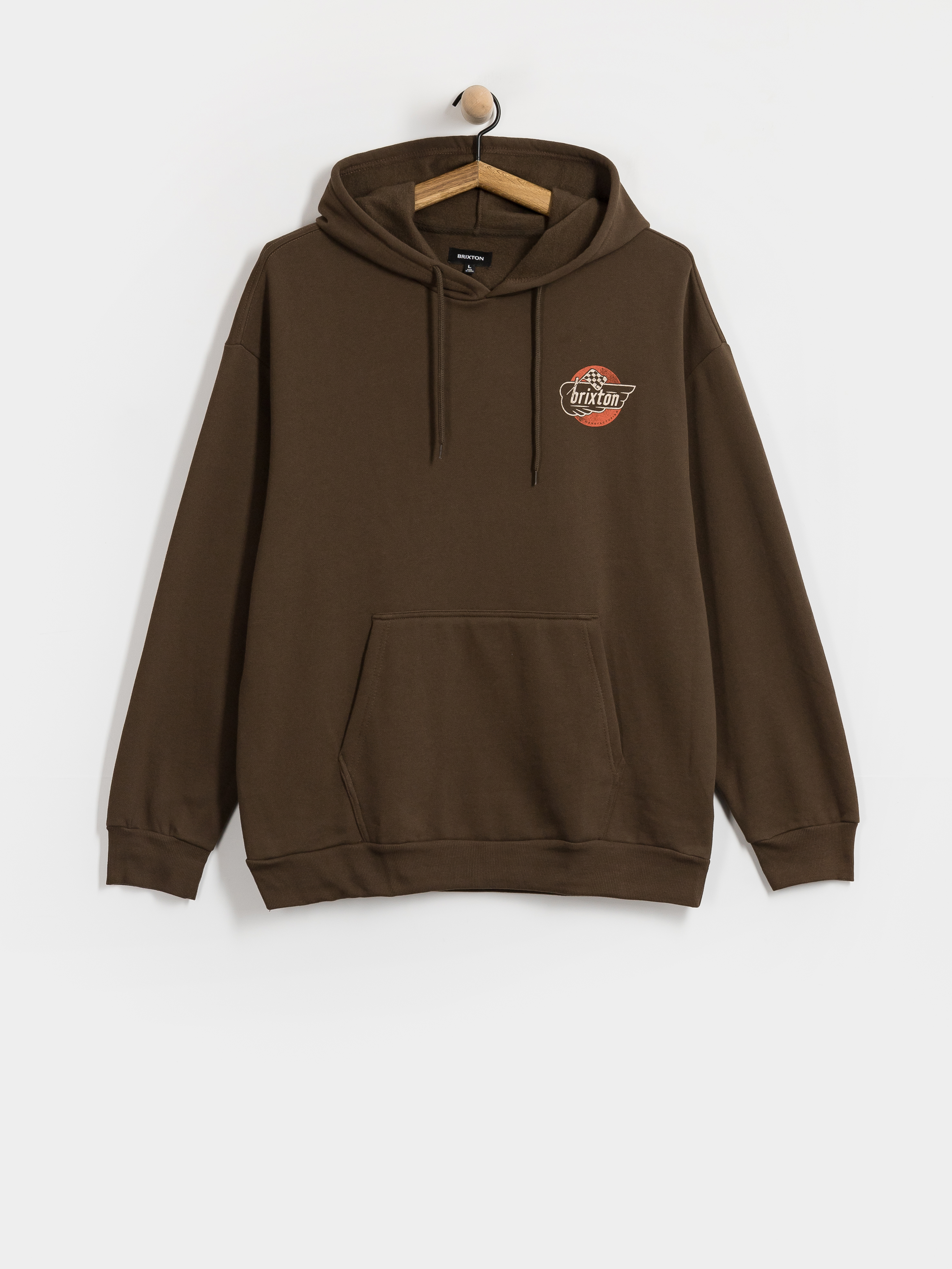 Kapucnis pulóver Brixton Heyward HD (walnut brown)