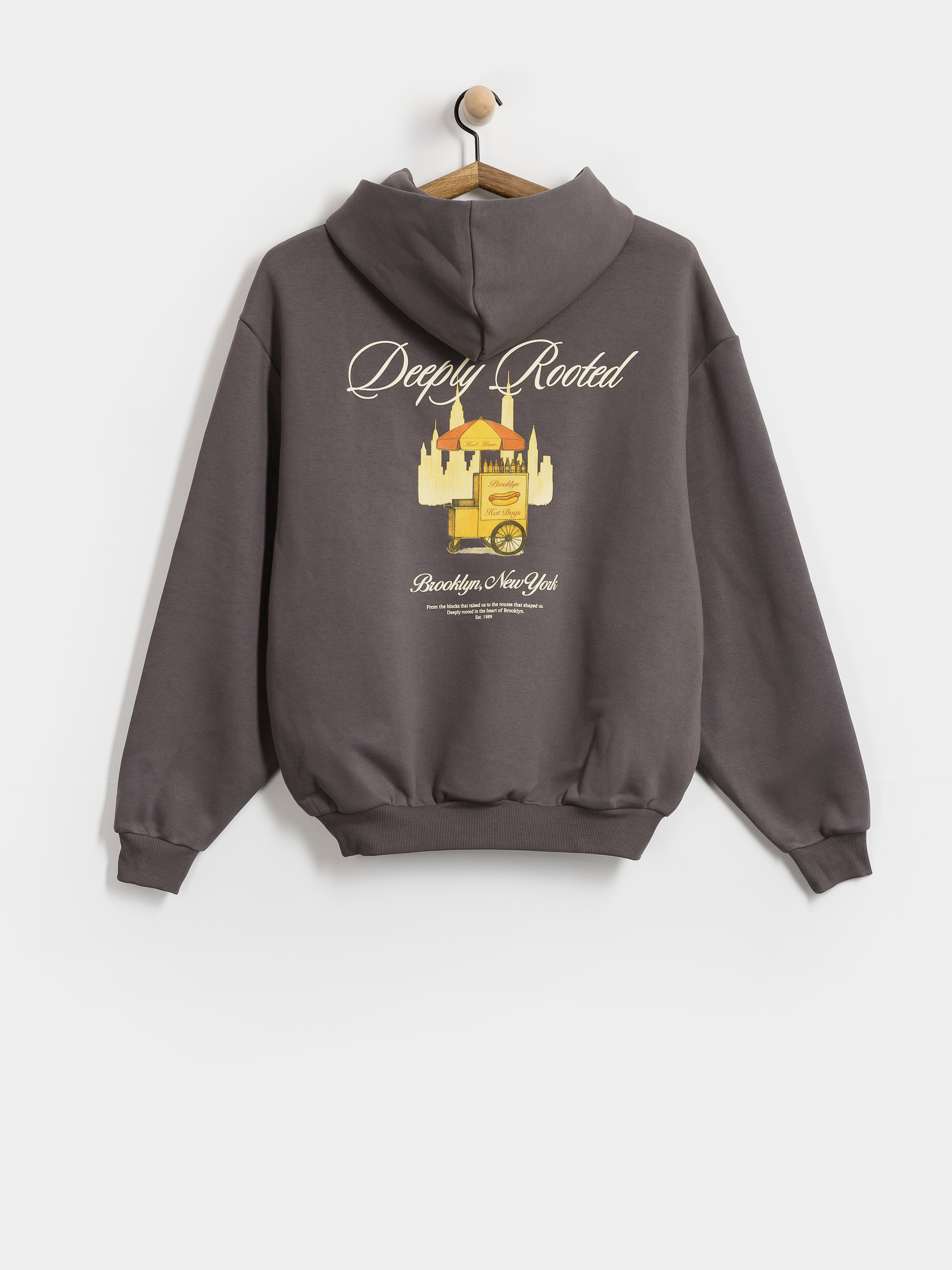 Kapucnis pulu00f3ver Karl Kani Signature Hot Dog Oversized HD (dark grey)