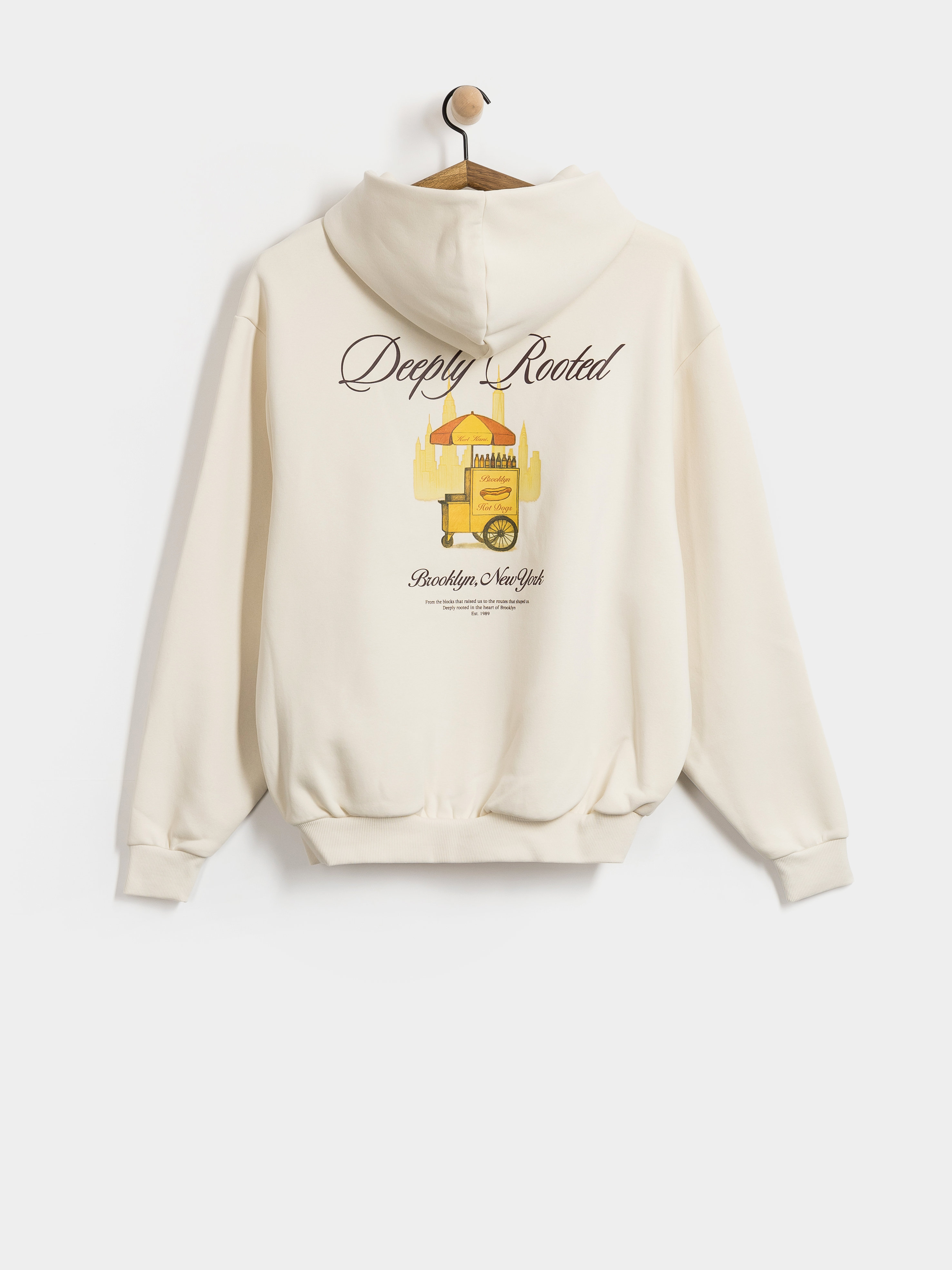 Kapucnis pulu00f3ver Karl Kani Signature Hot Dog Oversized HD (off white)
