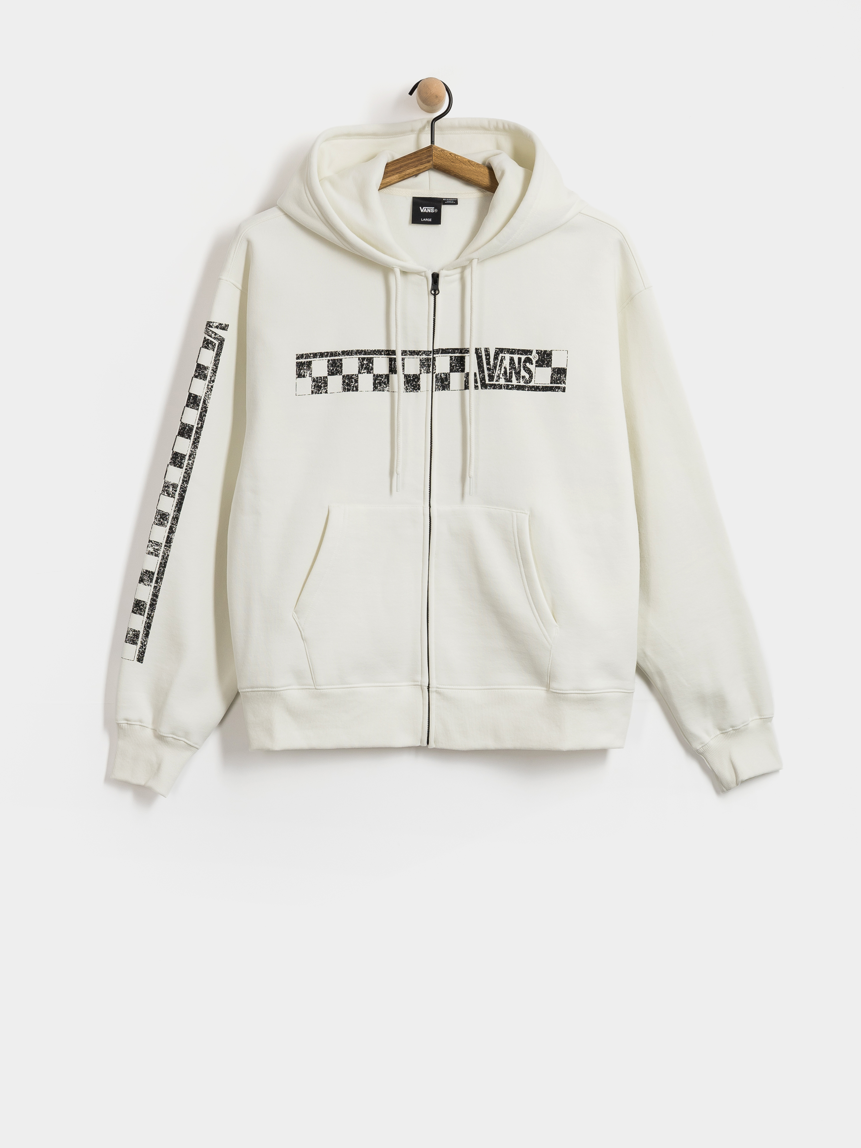 Kapucnis pulóver Vans Racing ZHD (marshmallow)