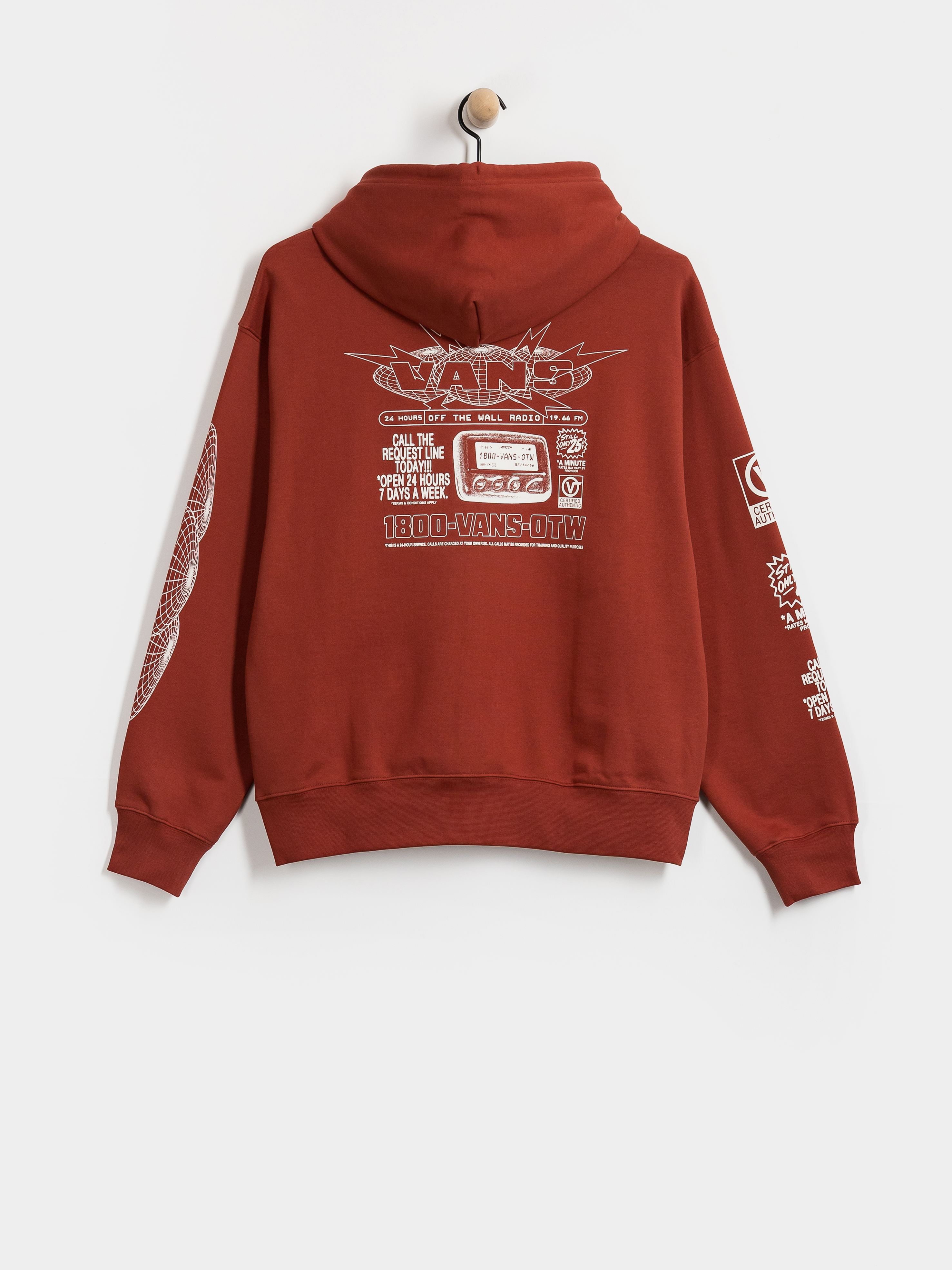 Kapucnis pulu00f3ver Vans Hotline Radio HD (poppy ember)