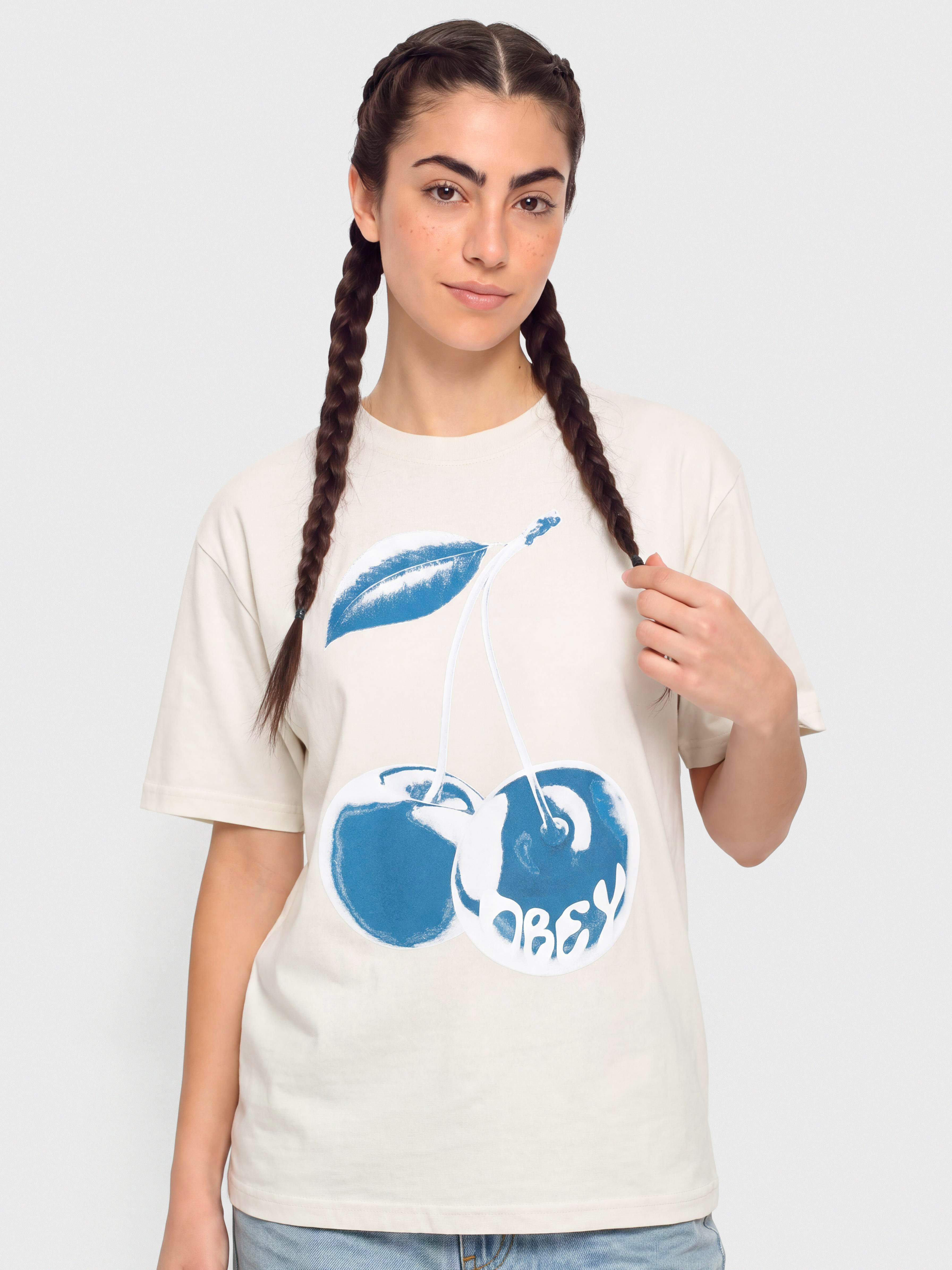 OBEY Blue Cherry Wmn Póló (chalk white)
