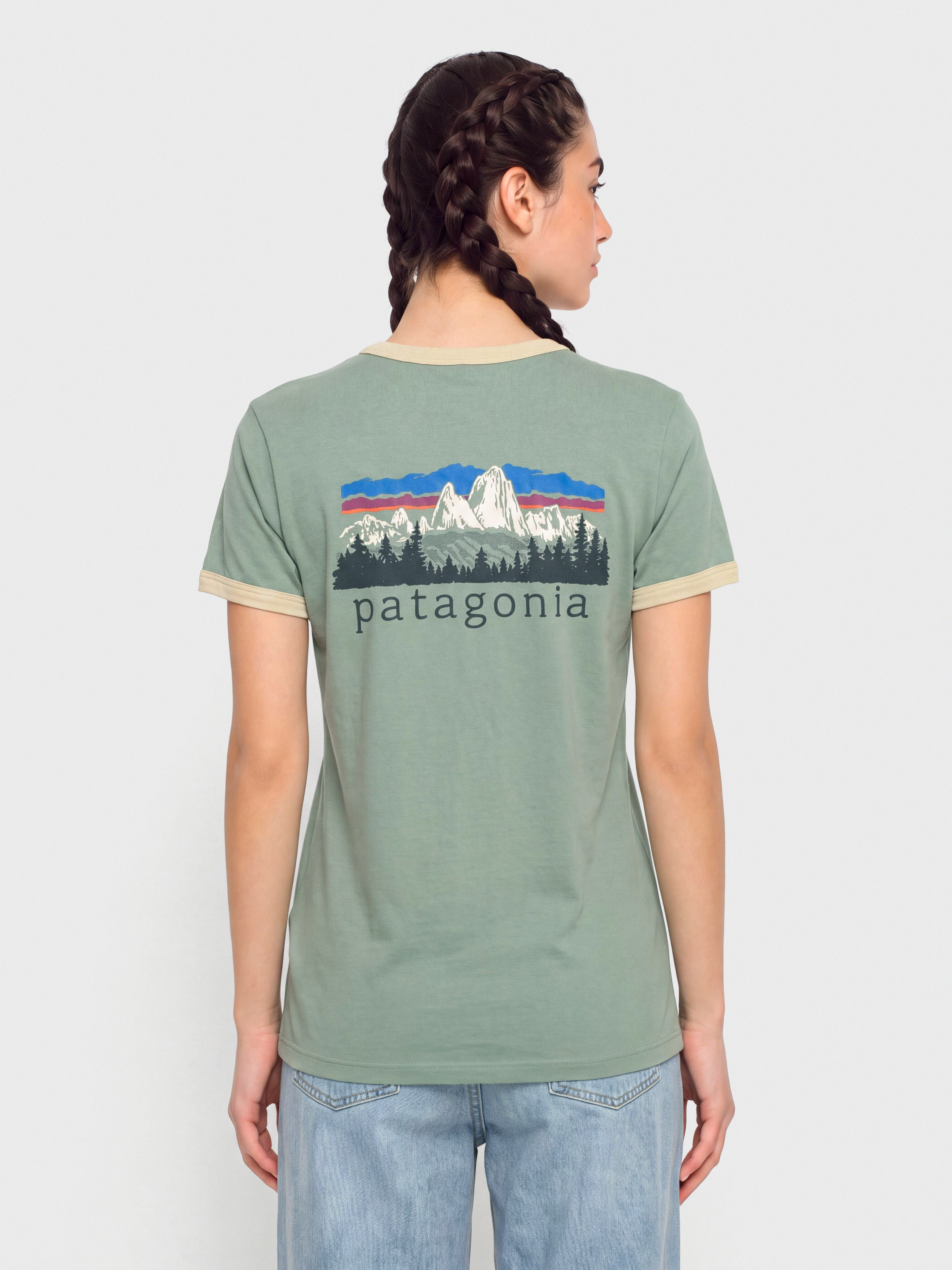 Patagonia Fitz Roy Foothills Ringer Wmn Pu00f3lu00f3 (cover green)