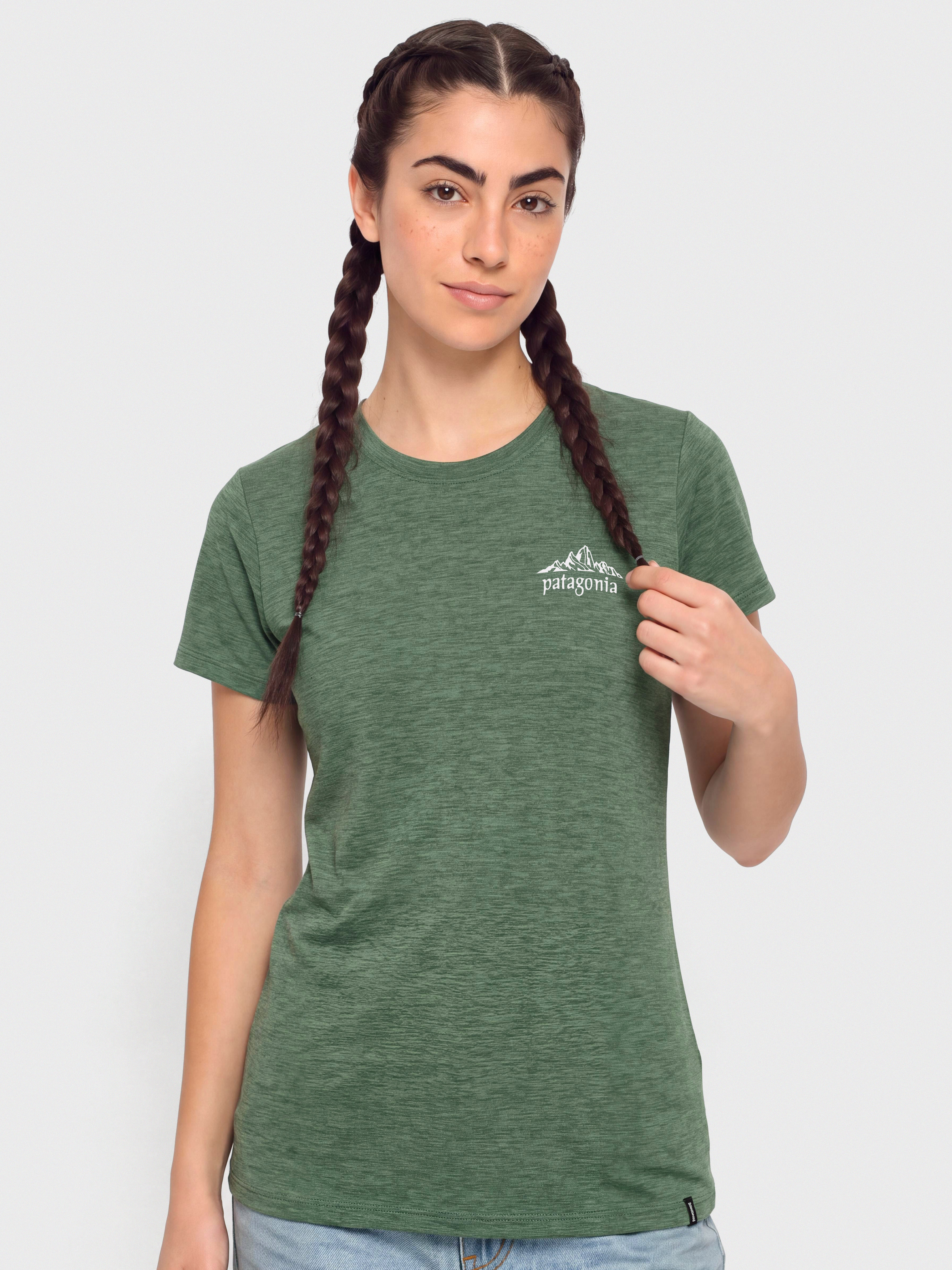 Patagonia Cap Cool Daily Cloud Crag Póló Wmn (canopy green light canopy green x dye)