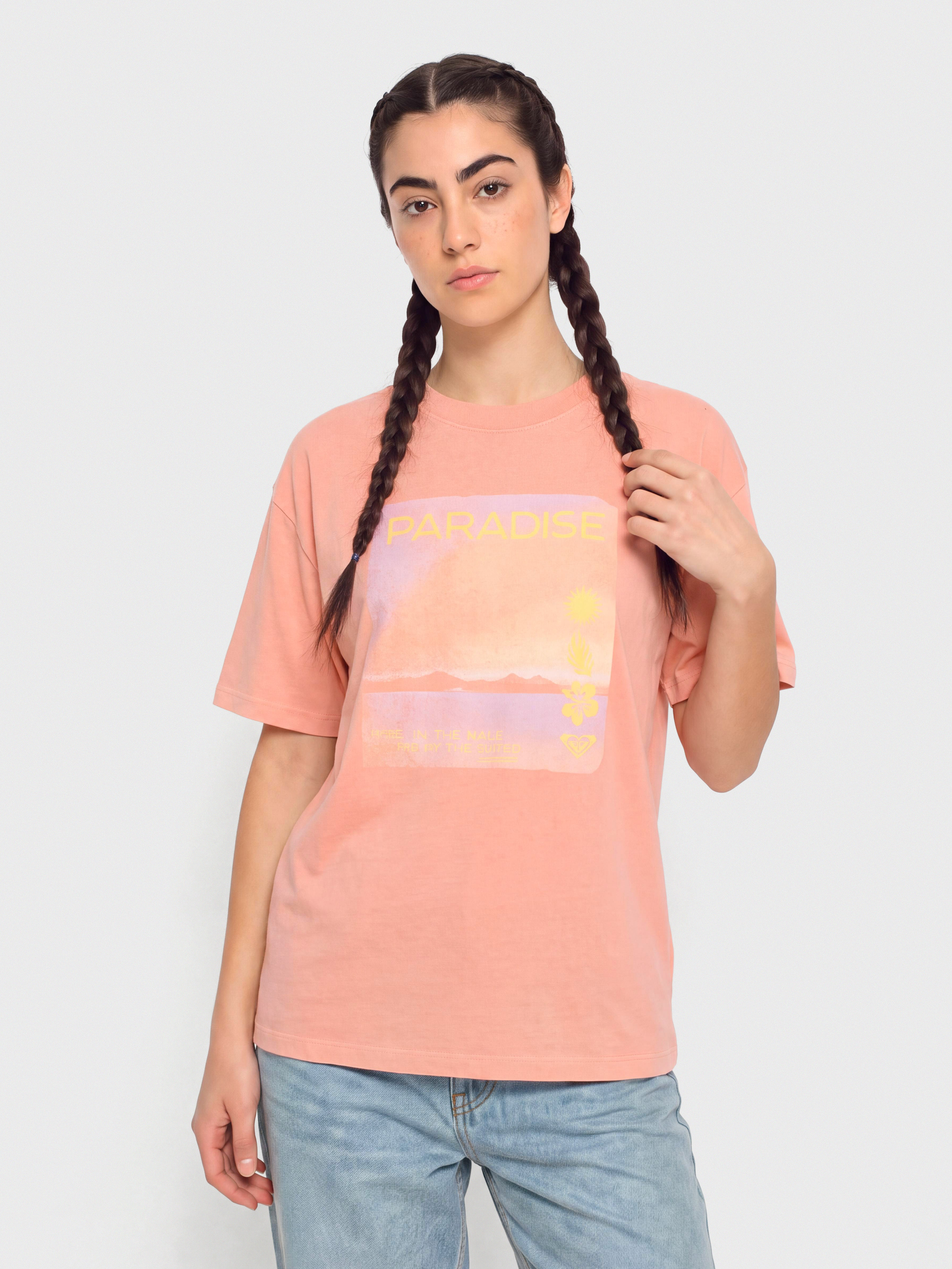 Roxy Talloversize Washed Wmn Póló (camellia)