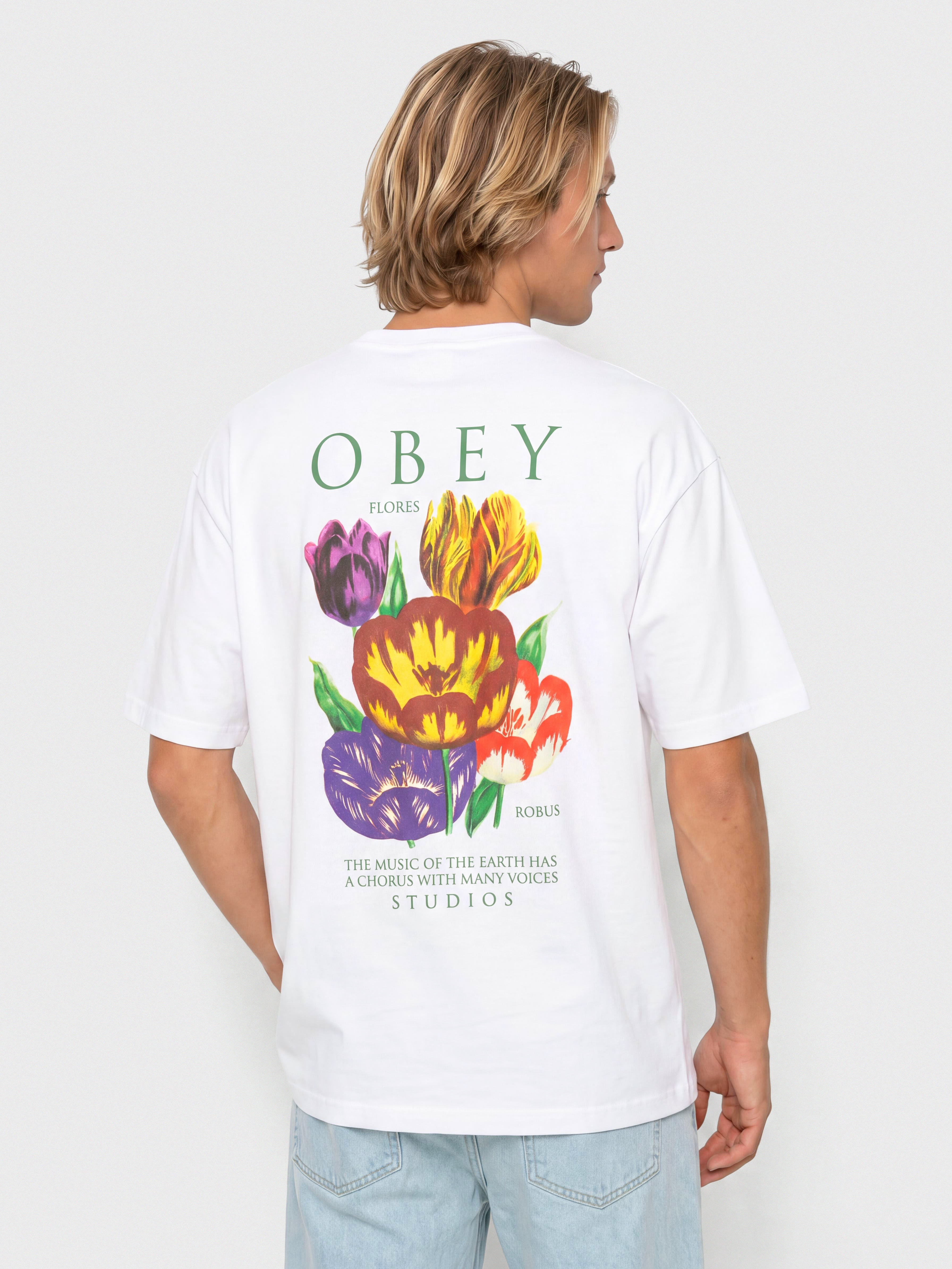 OBEY Flores Robus Póló (white)