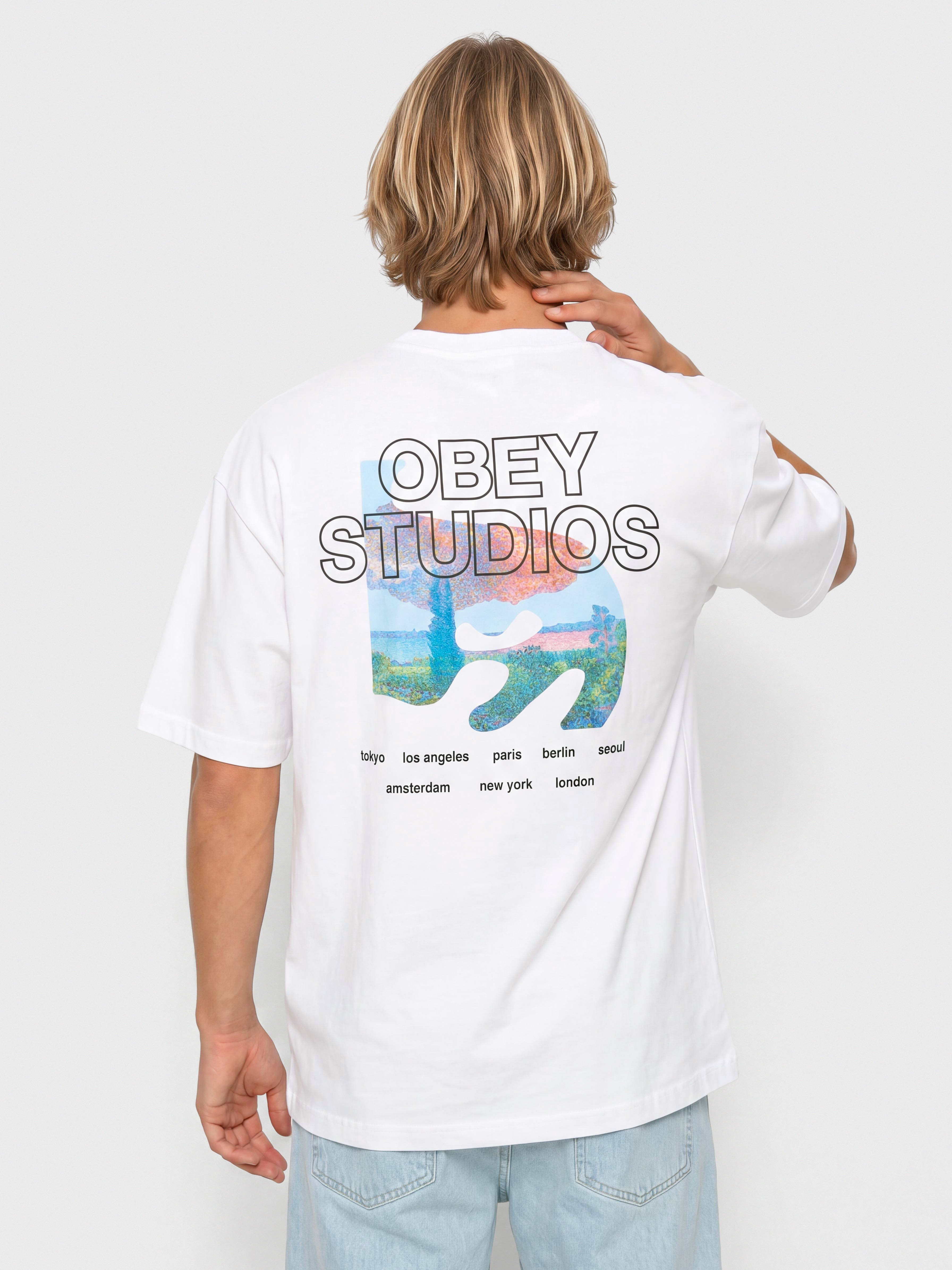 Póló OBEY Pastures (white)