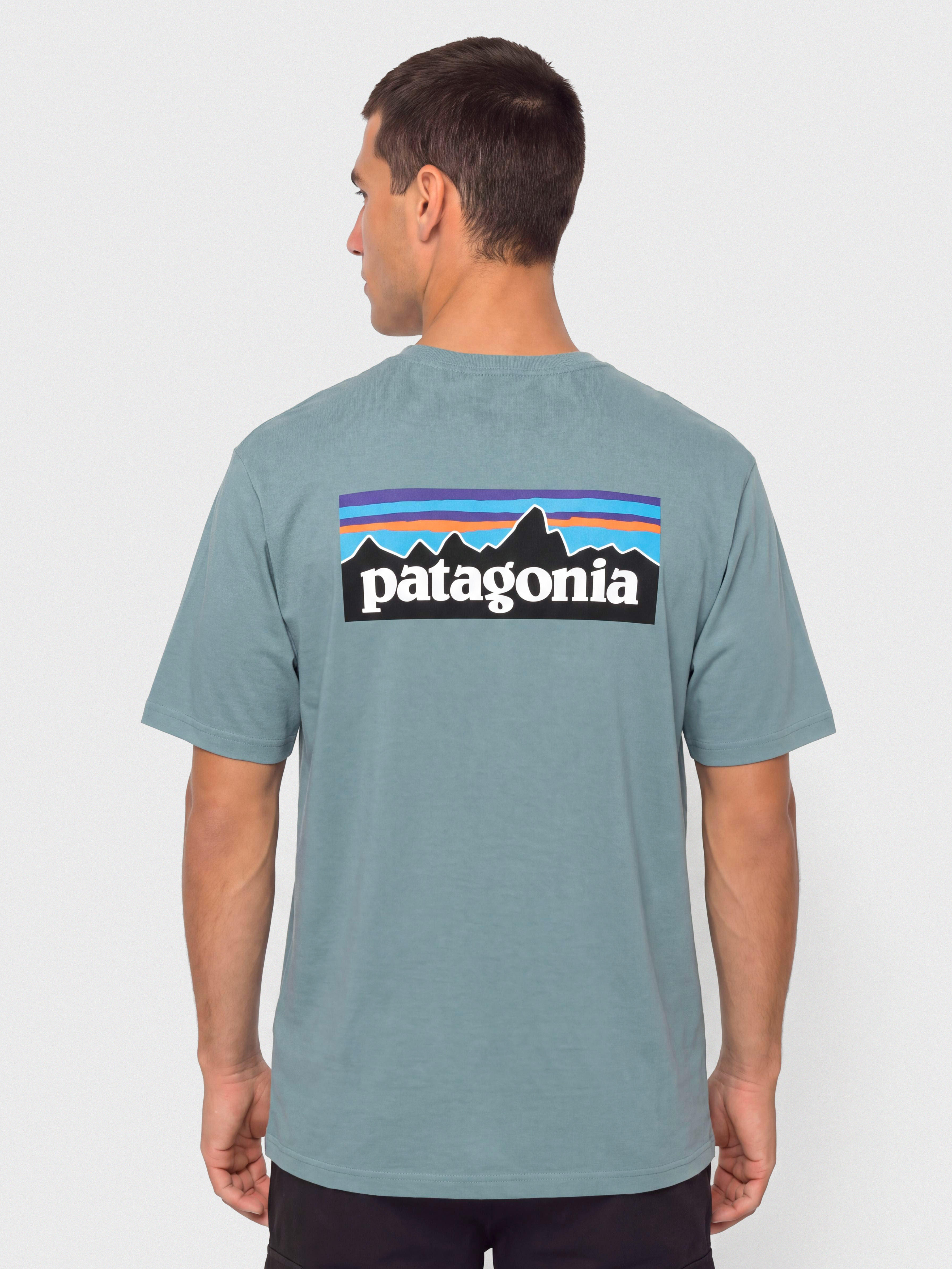 Patagonia P 6 Logo Póló (blue sage)