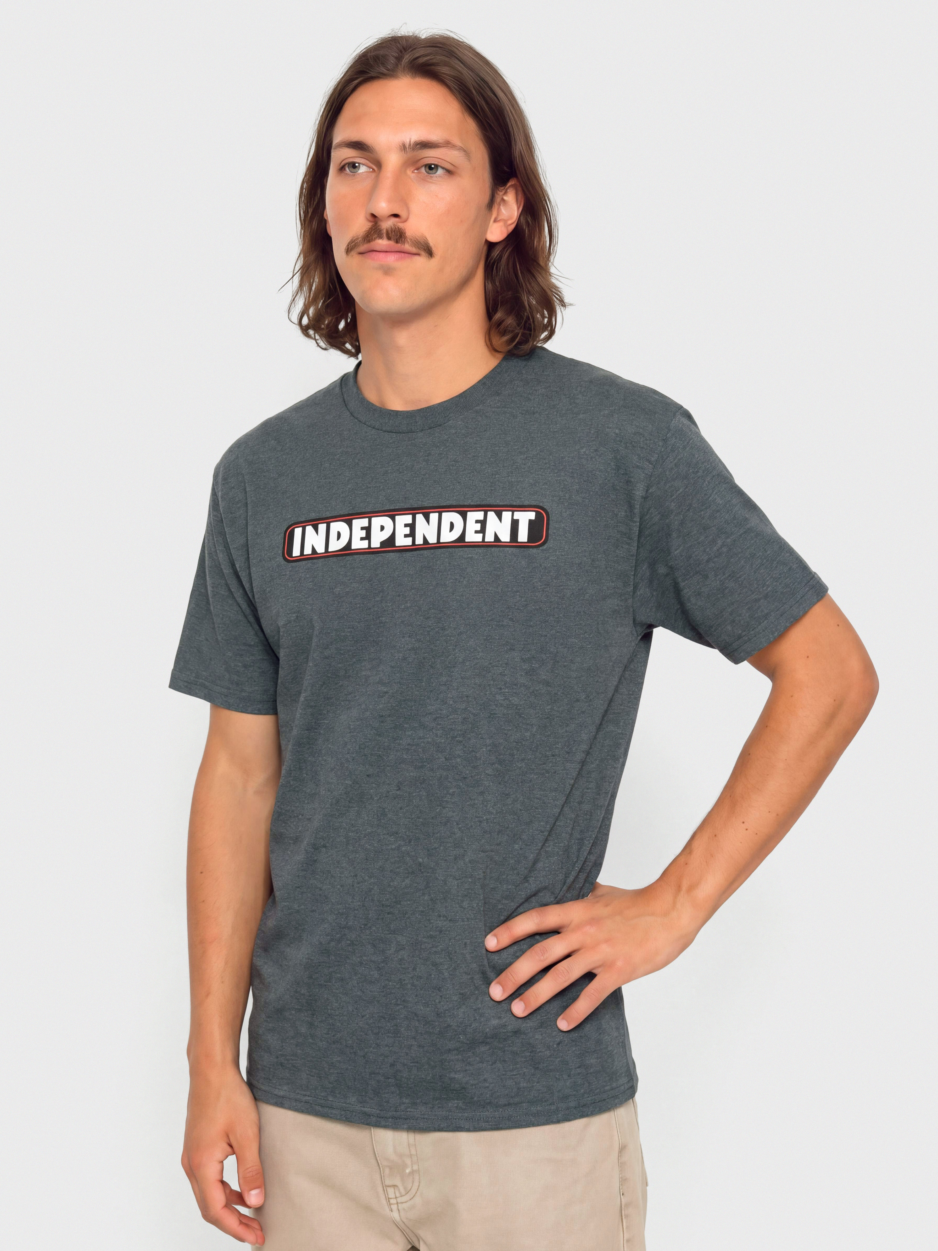Póló Independent Bar Logo (dk hthr)