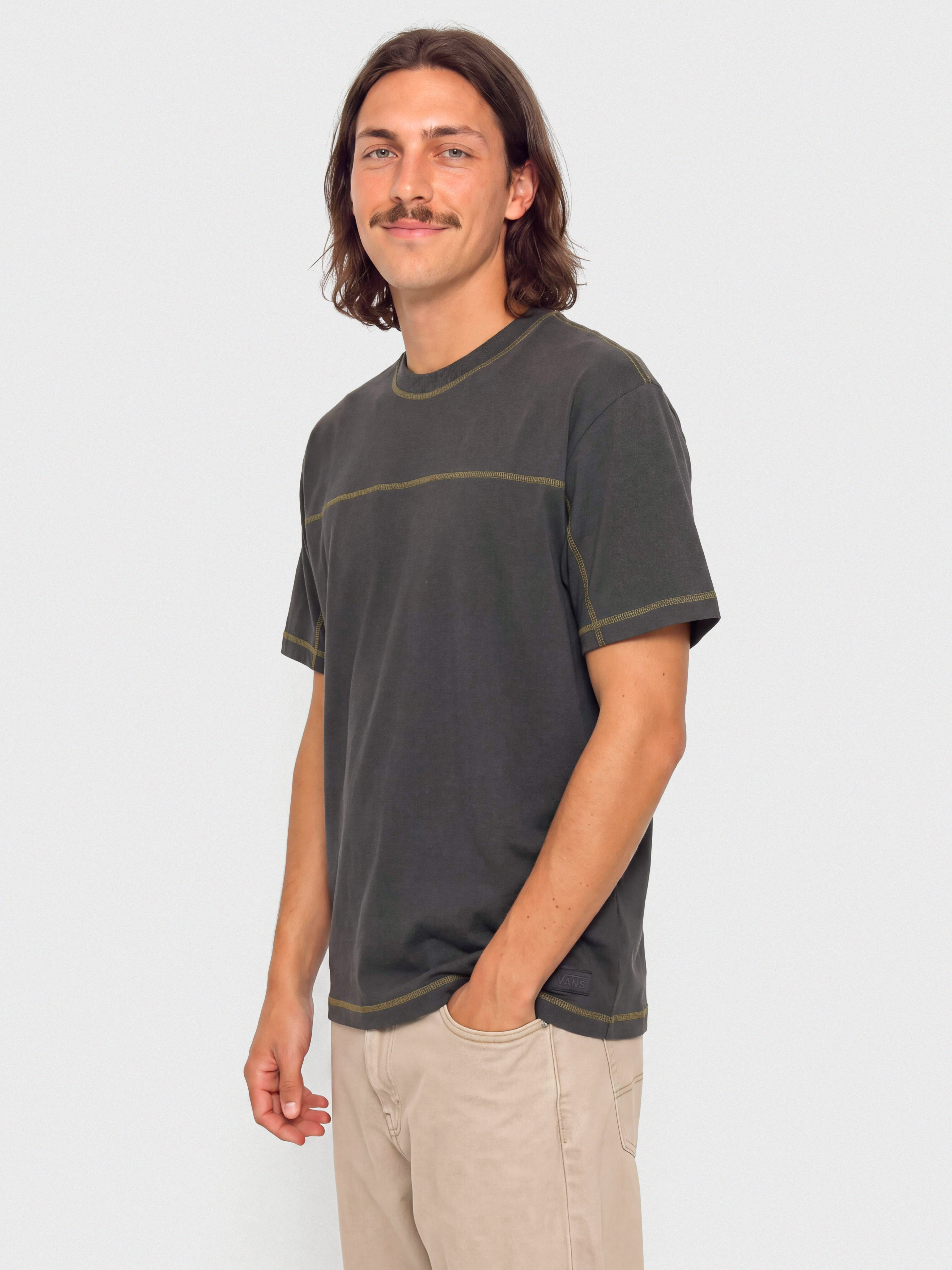 Vans Contrast Stitch Loose Fit Póló (charcoal grey)