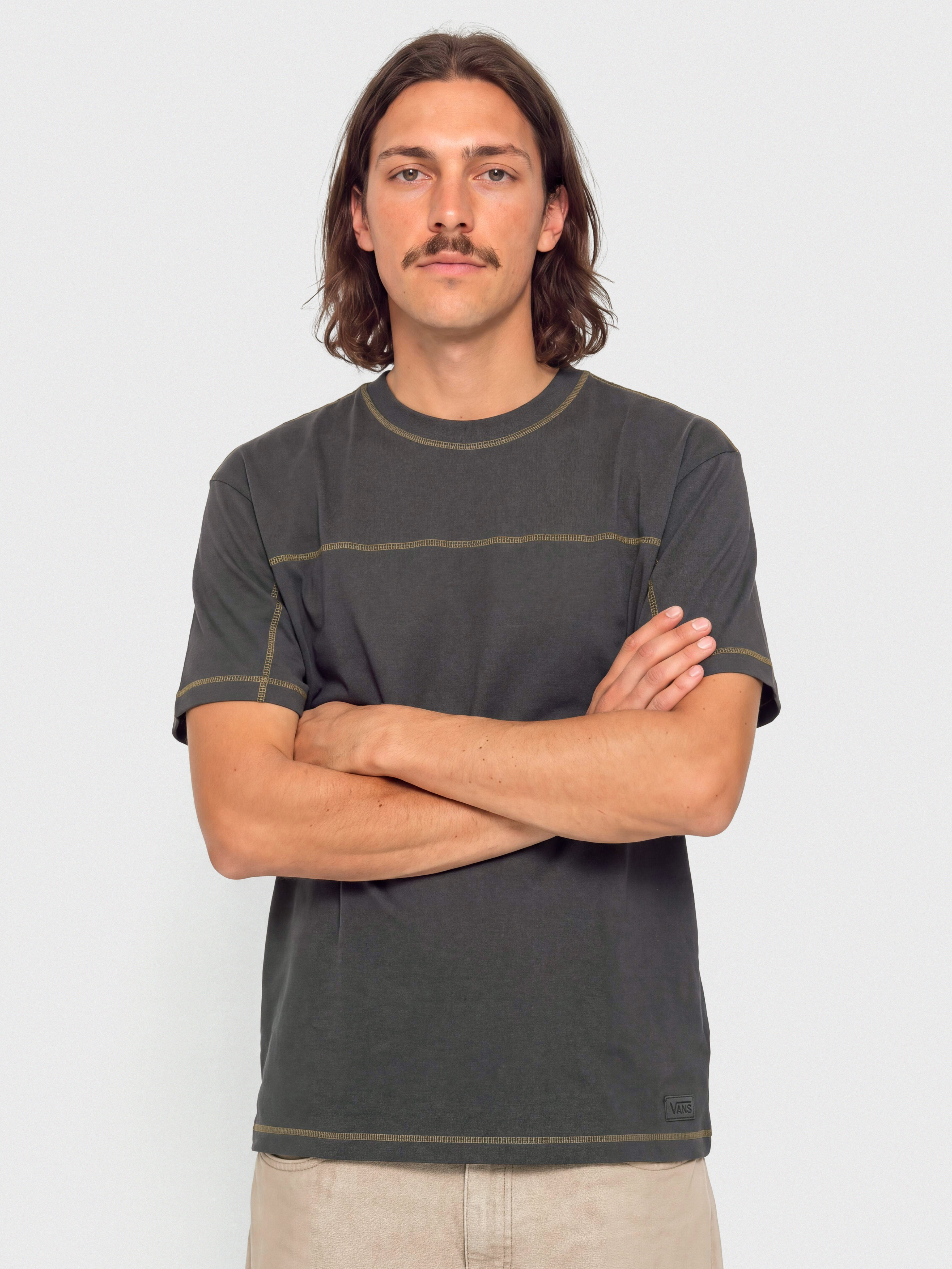 Vans Contrast Stitch Loose Fit Póló (charcoal grey)