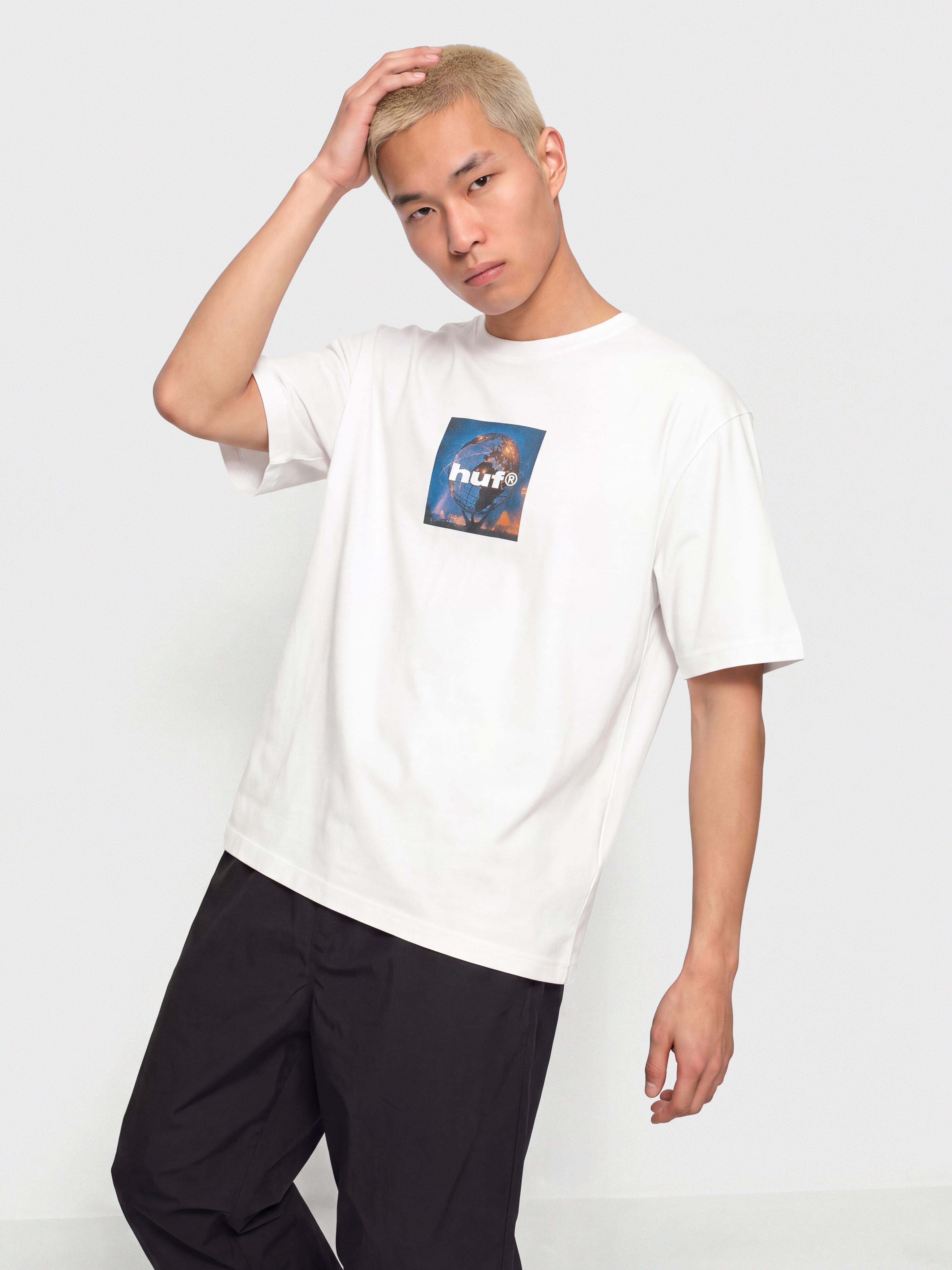 Póló HUF Unisphere (white)