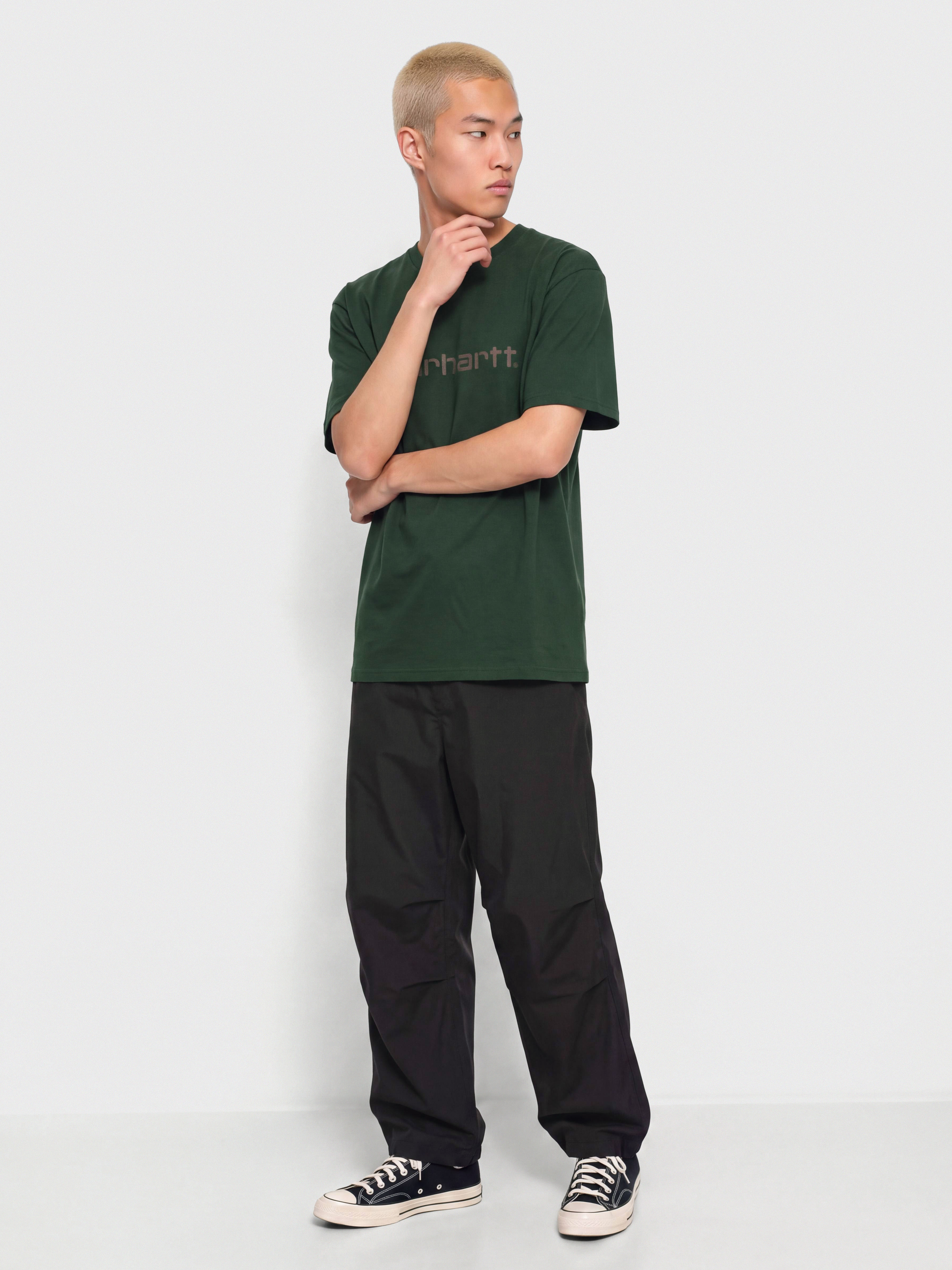Carhartt WIP Script Póló (dark scarab/palisander)
