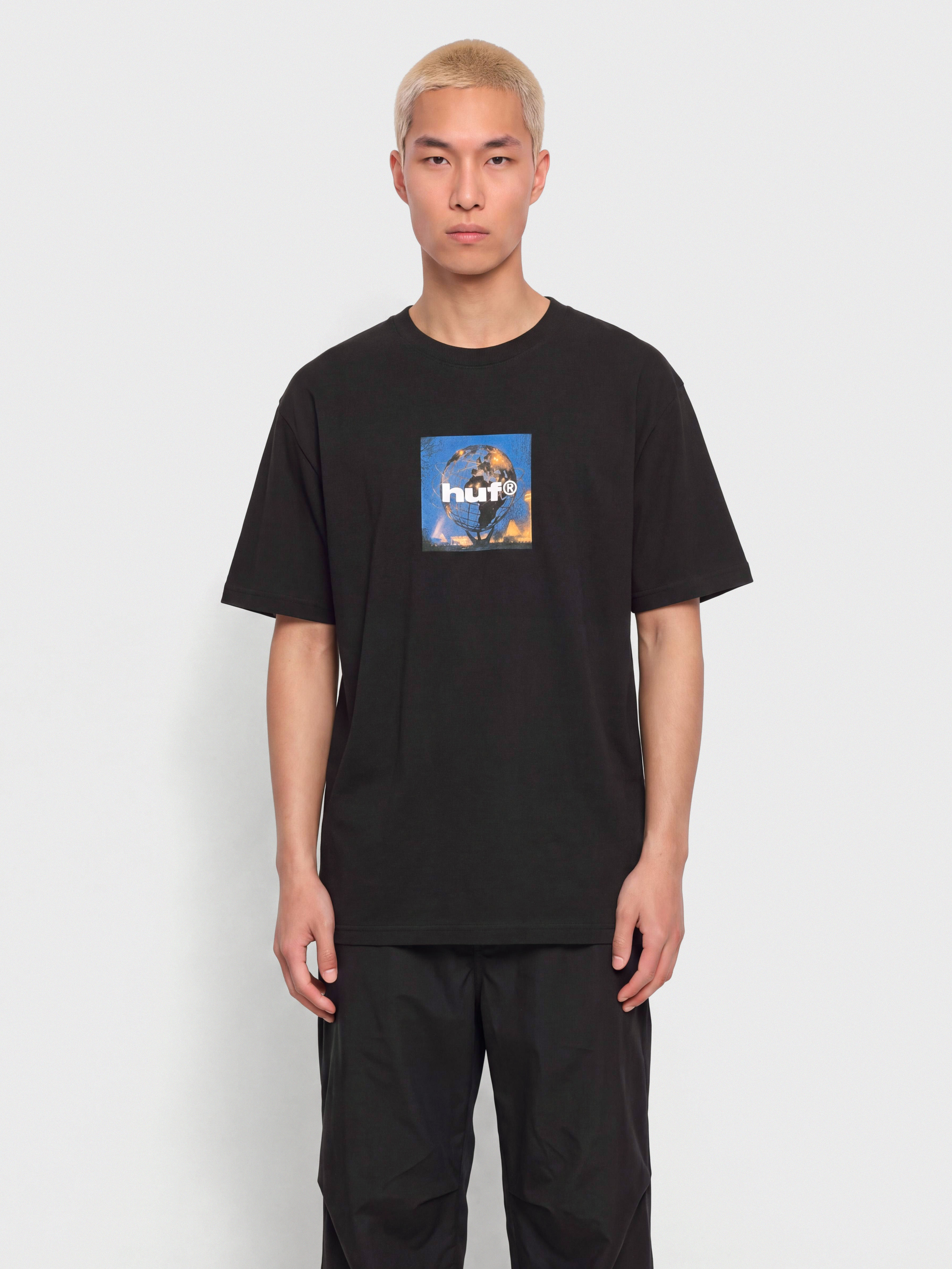 Póló HUF Unisphere (black)