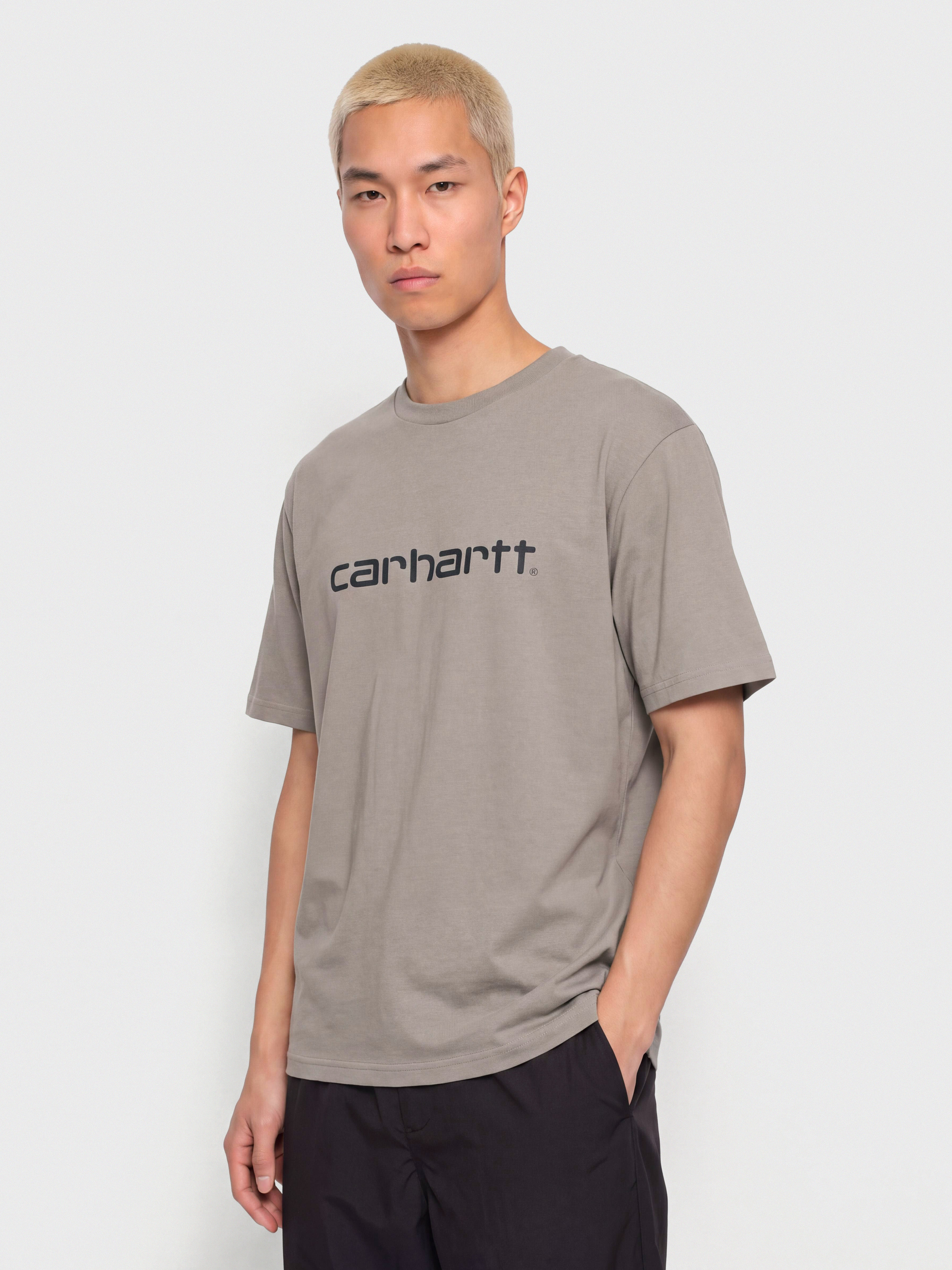 Carhartt WIP Script Pu00f3lu00f3 (shady grey/dark navy)