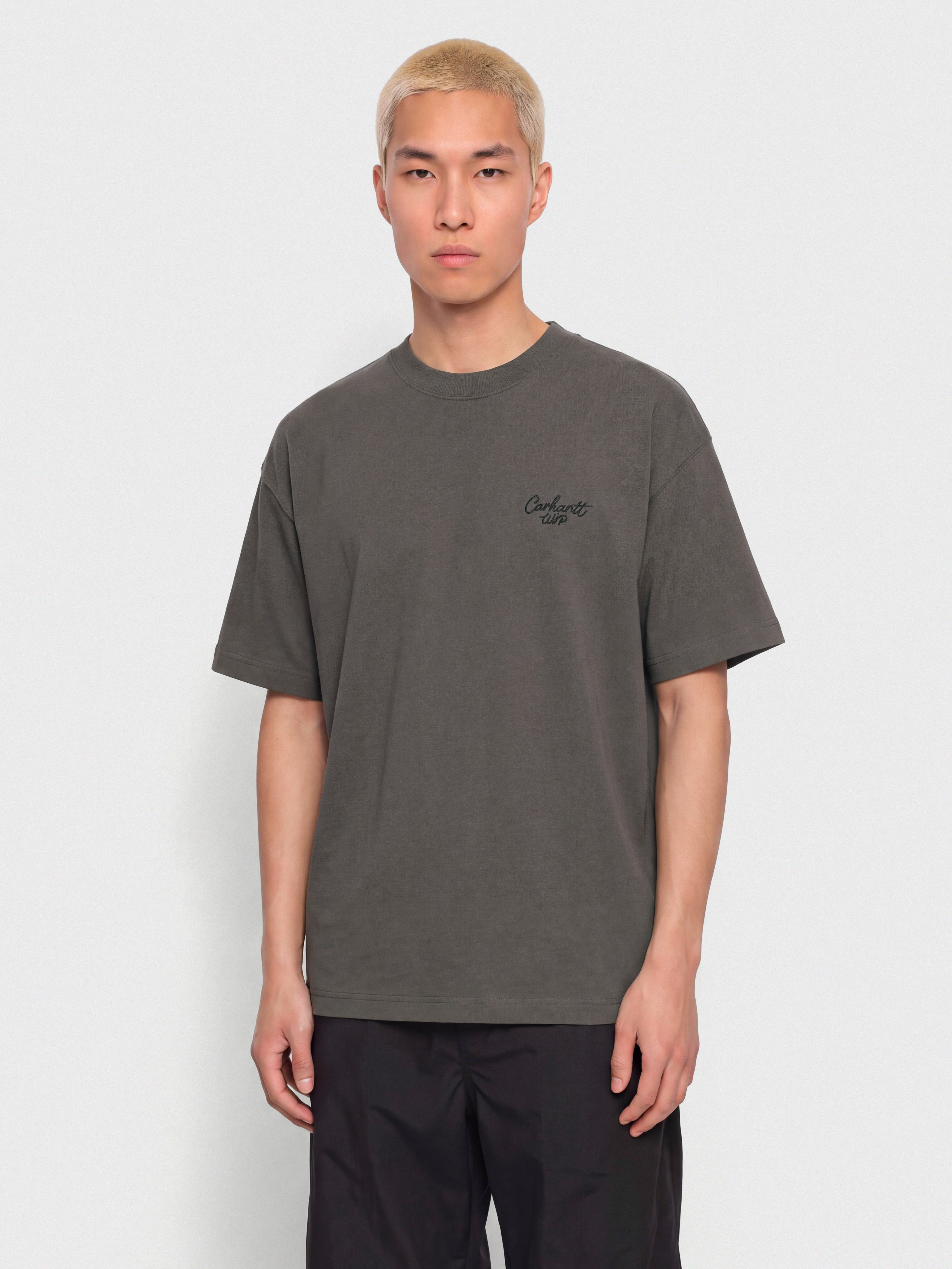Carhartt WIP Signature Script Pu00f3lu00f3 (graphite/dark scarab)