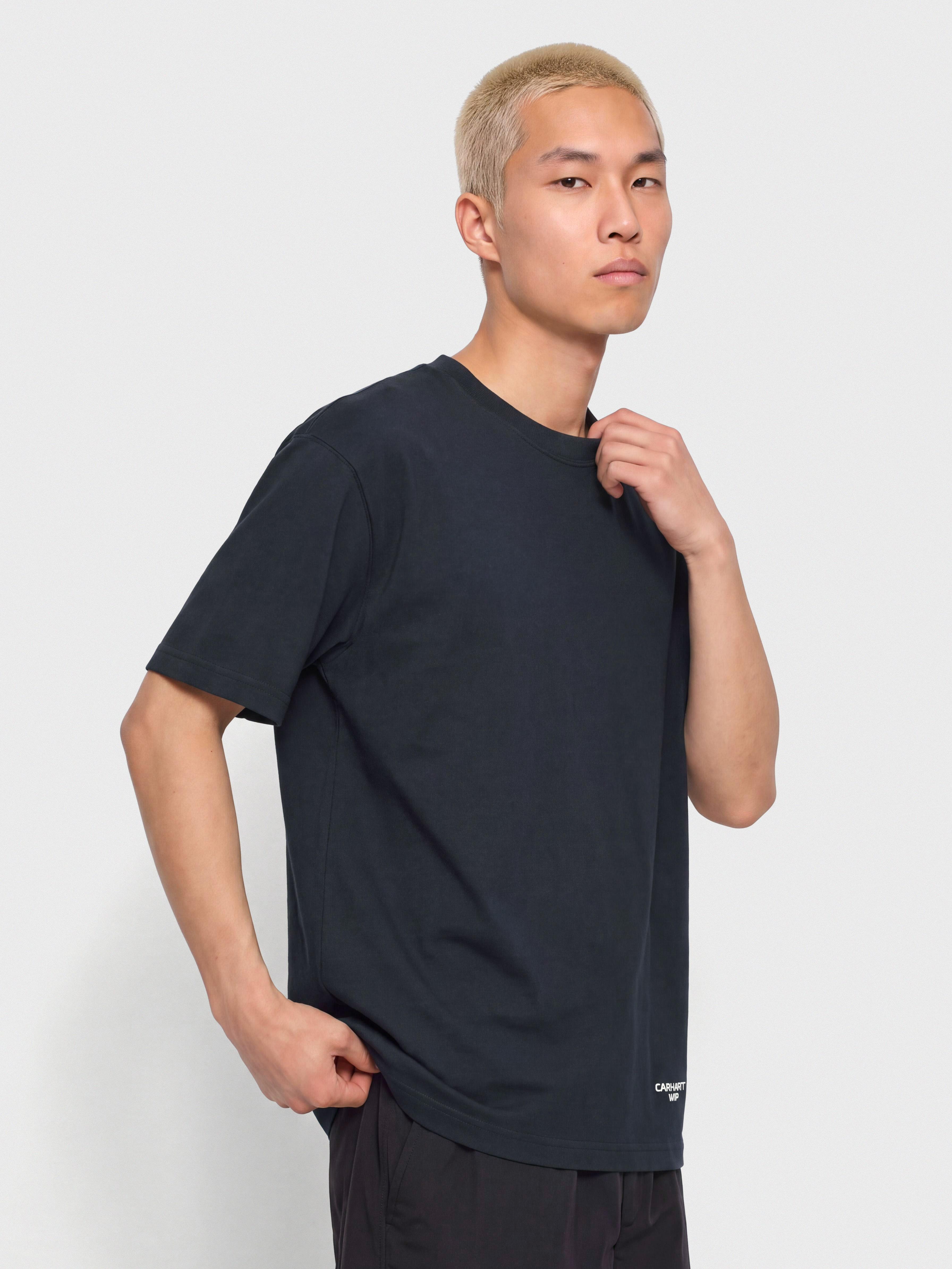 Carhartt WIP Chapter Script Póló (dark navy/white)