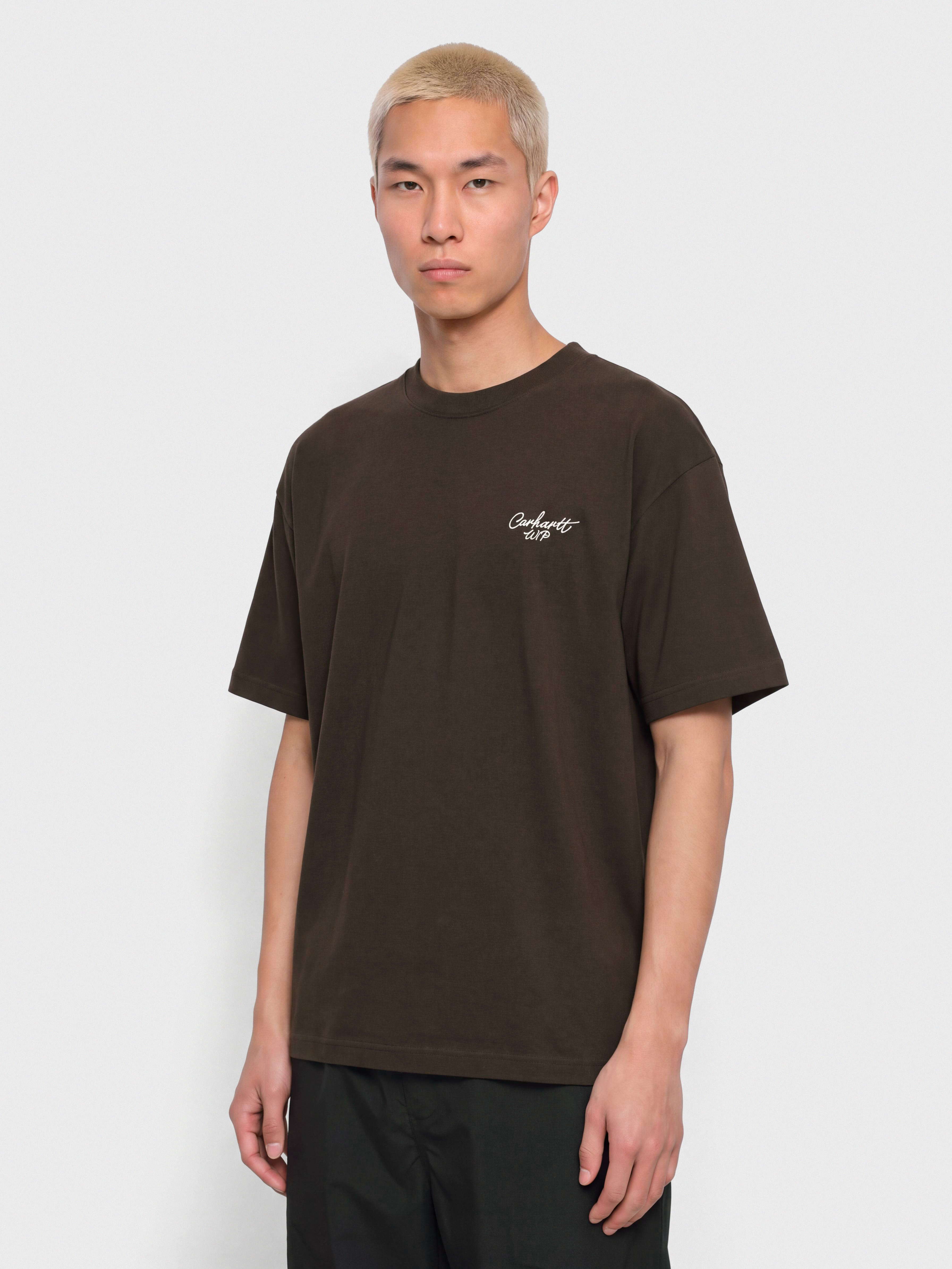 Carhartt WIP Signature Script Póló (tobacco/natural)