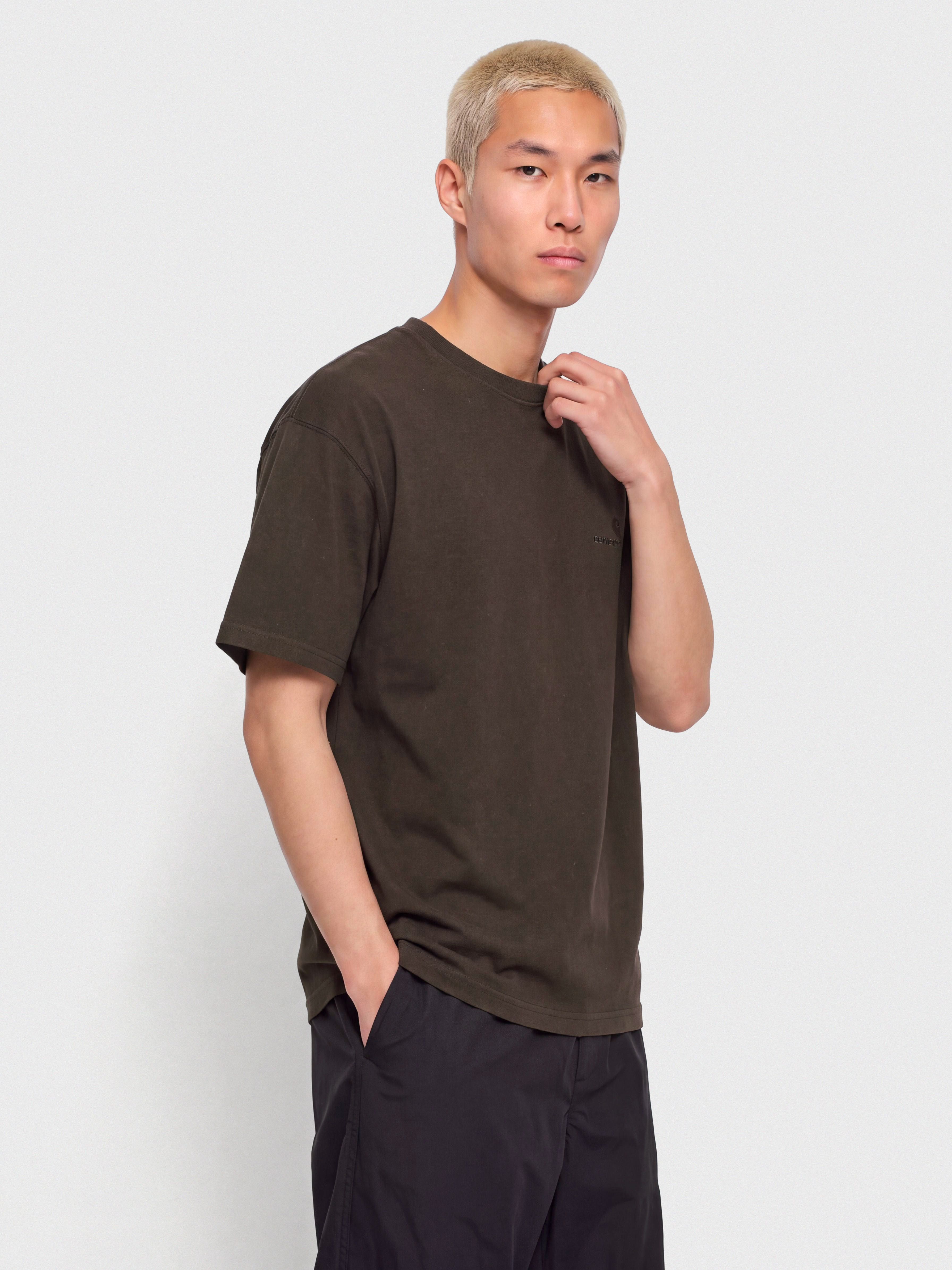 Carhartt WIP Lambert Póló (tobacco/moon wash)