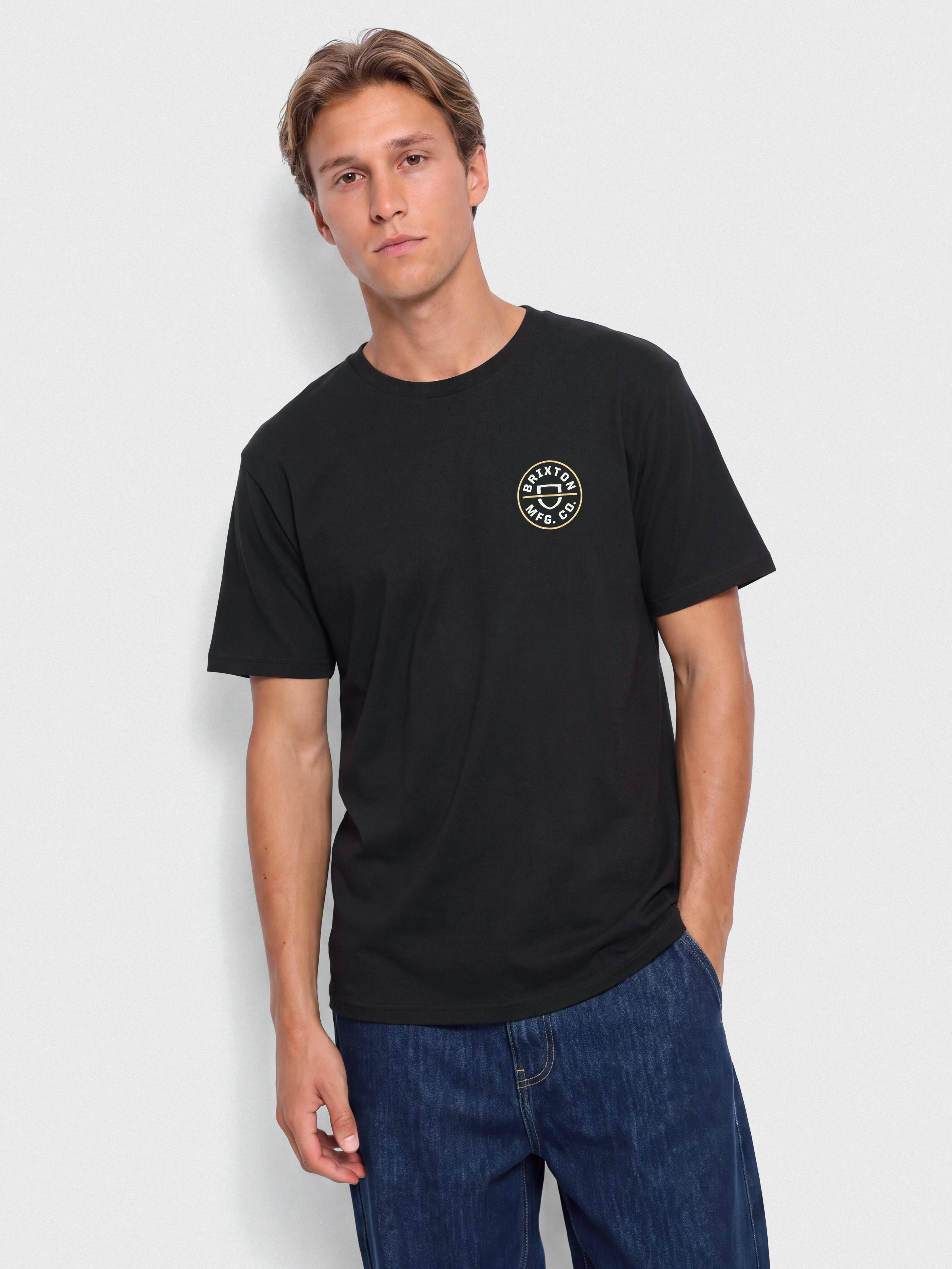 Brixton Oath V Stt Póló (black/off white/copper)