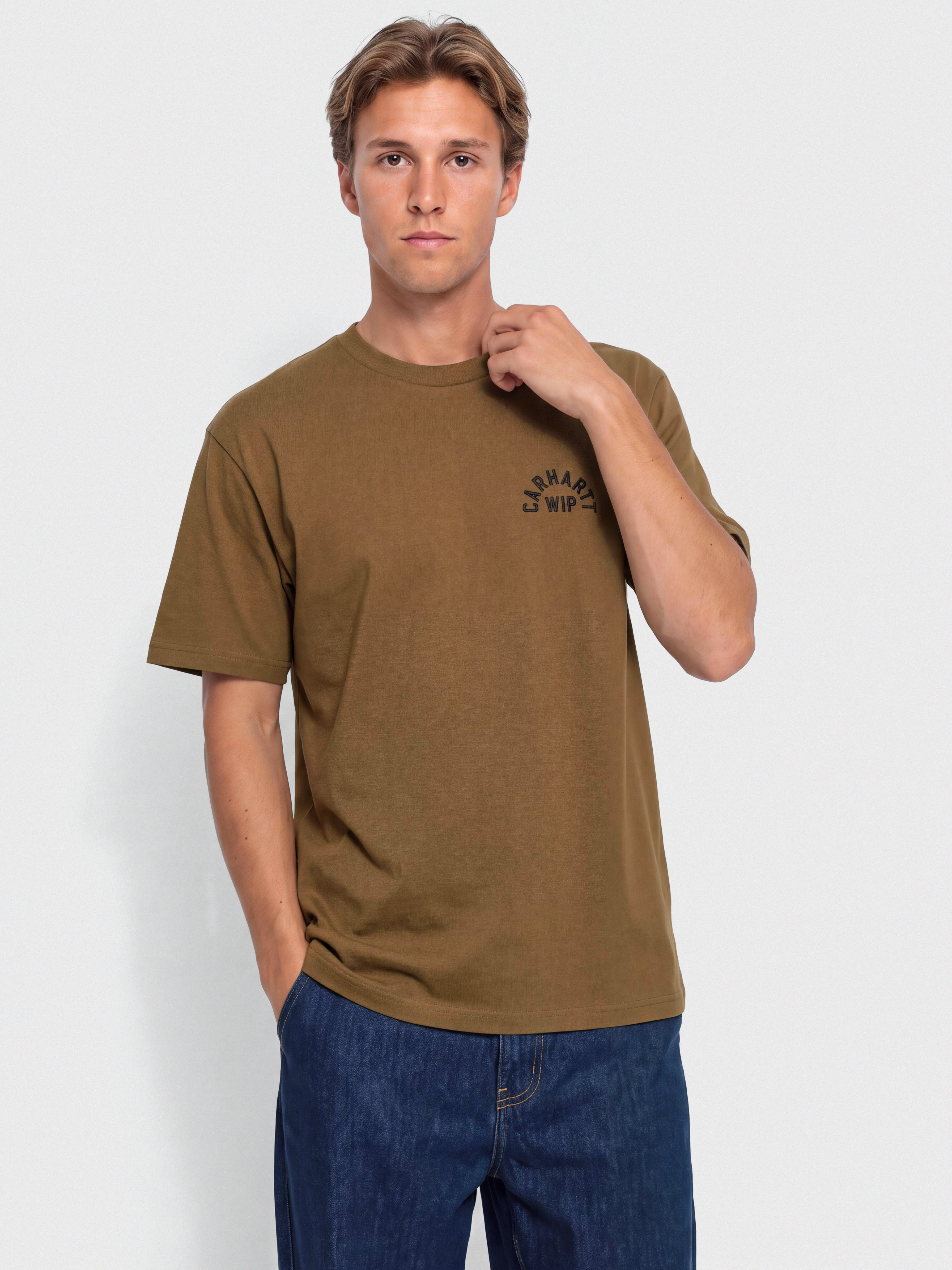 Carhartt WIP Arch Script Póló (wip h brown/black)