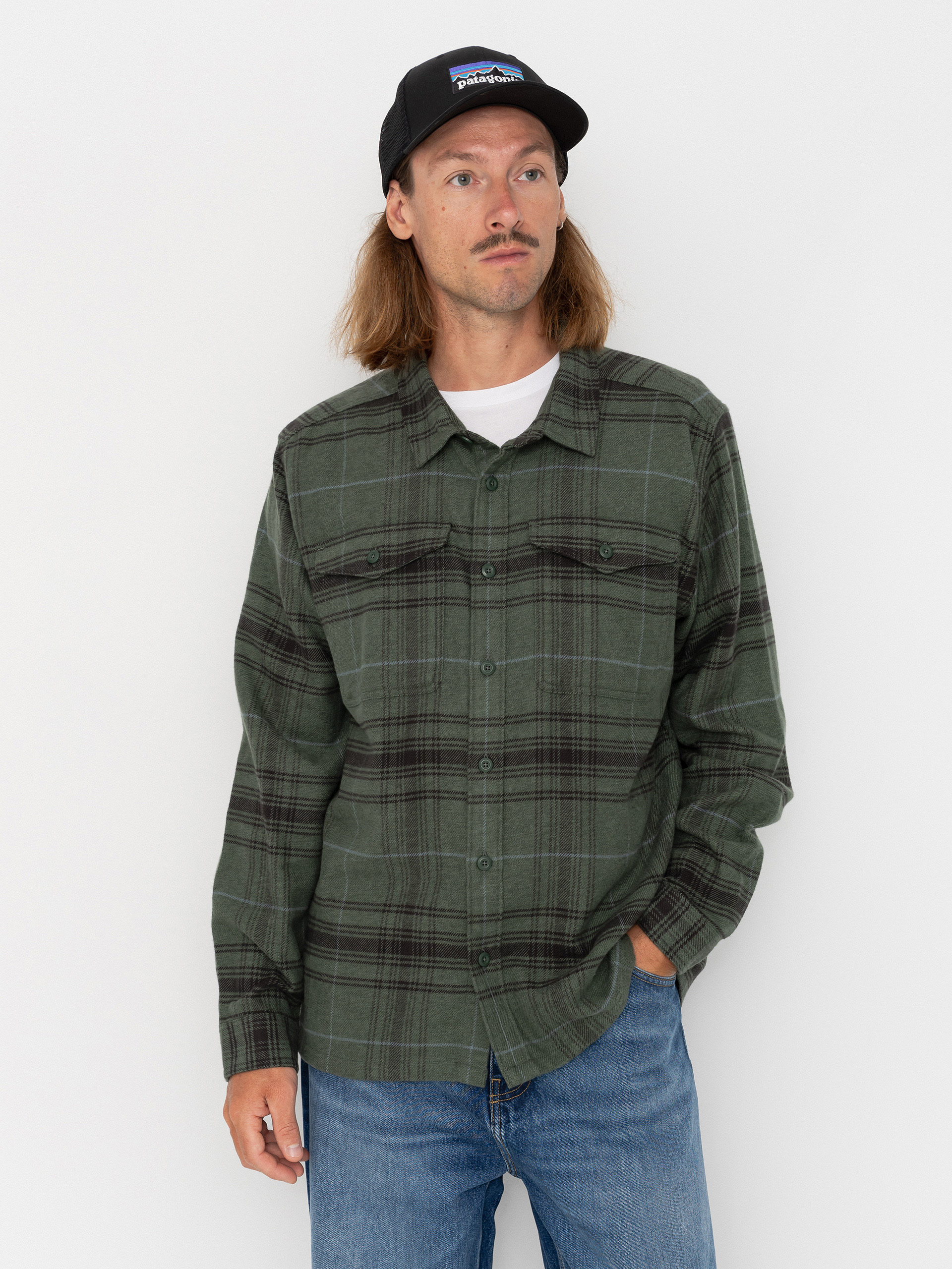 Patagonia Fjord Flannel Ing (dissolve treeline green)