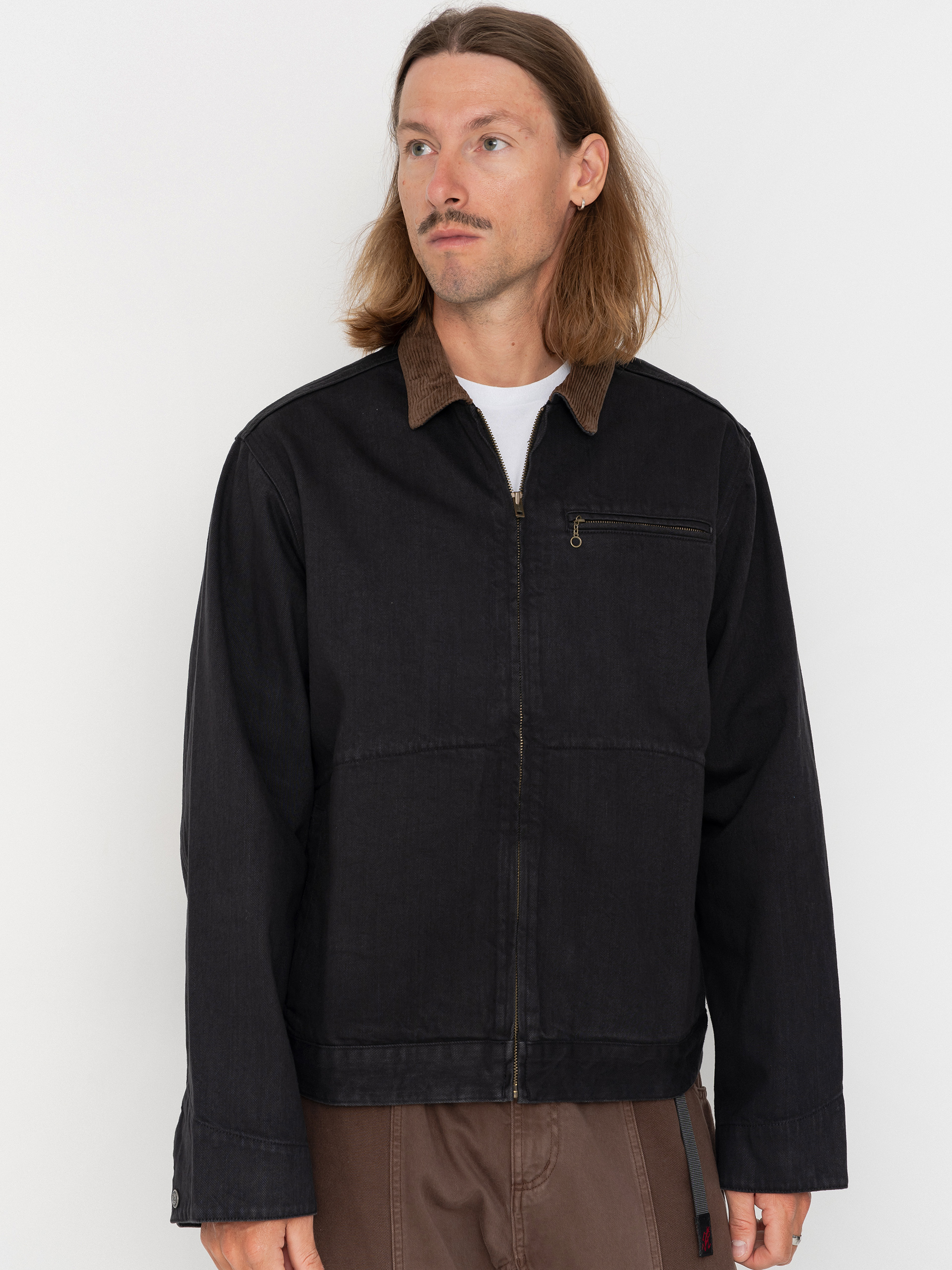 Gramicci Japanese Denim Trucker Dzseki (true black)