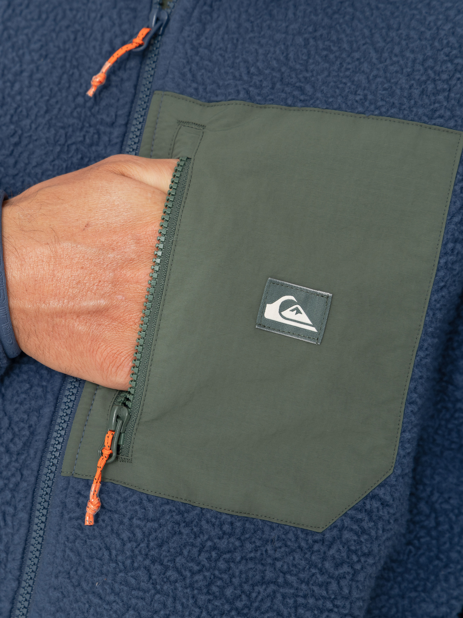 Férfi Quiksilver Clean Coast Fz Polár pulóver (dark denim)