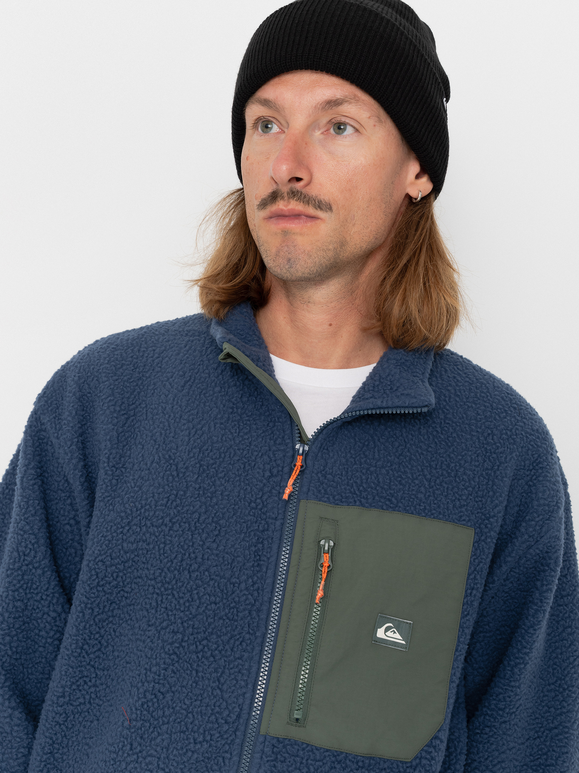 Férfi Quiksilver Clean Coast Fz Polár pulóver (dark denim)