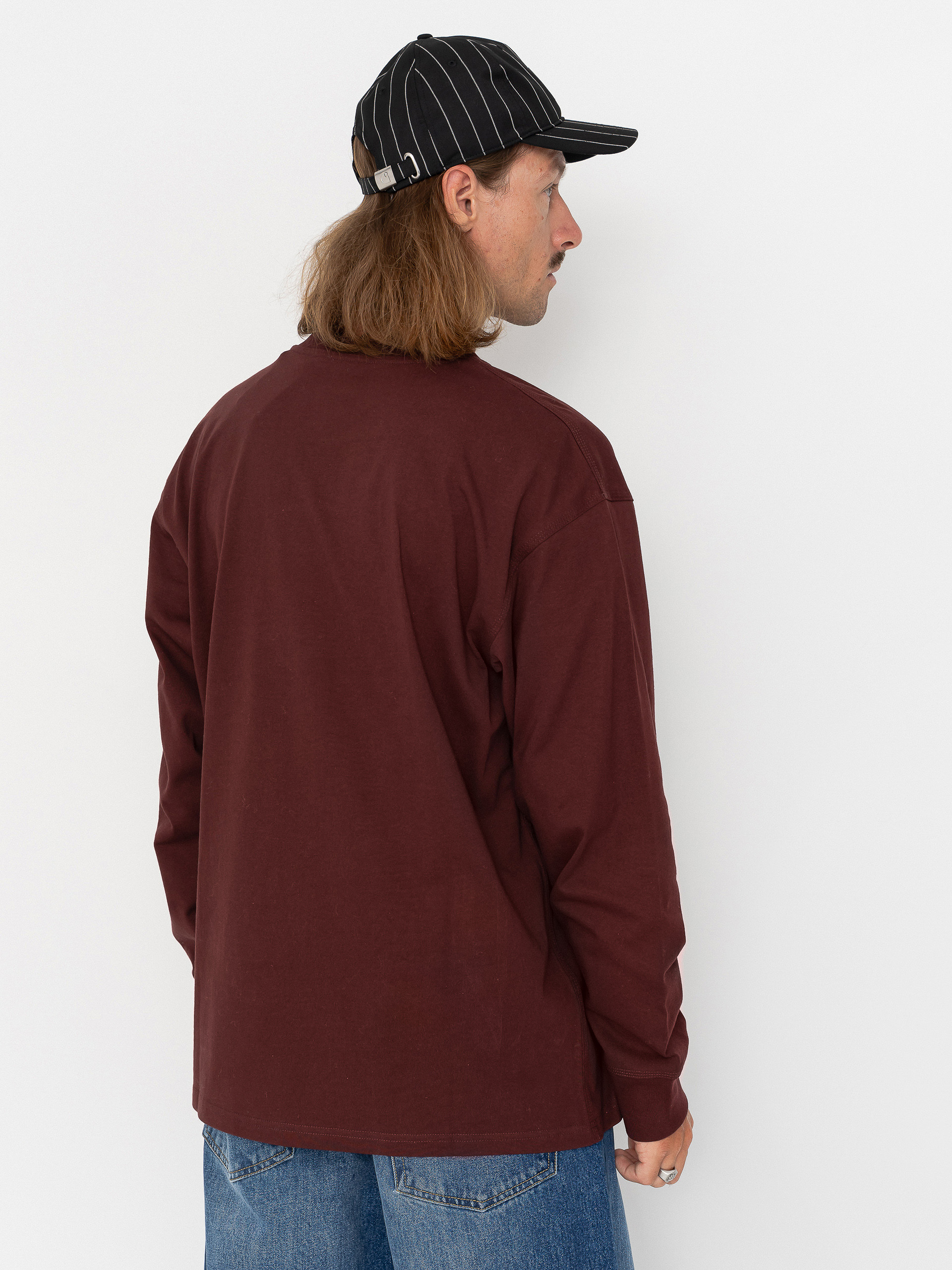 Hosszú ujjú felső Carhartt WIP American Script (amarone)
