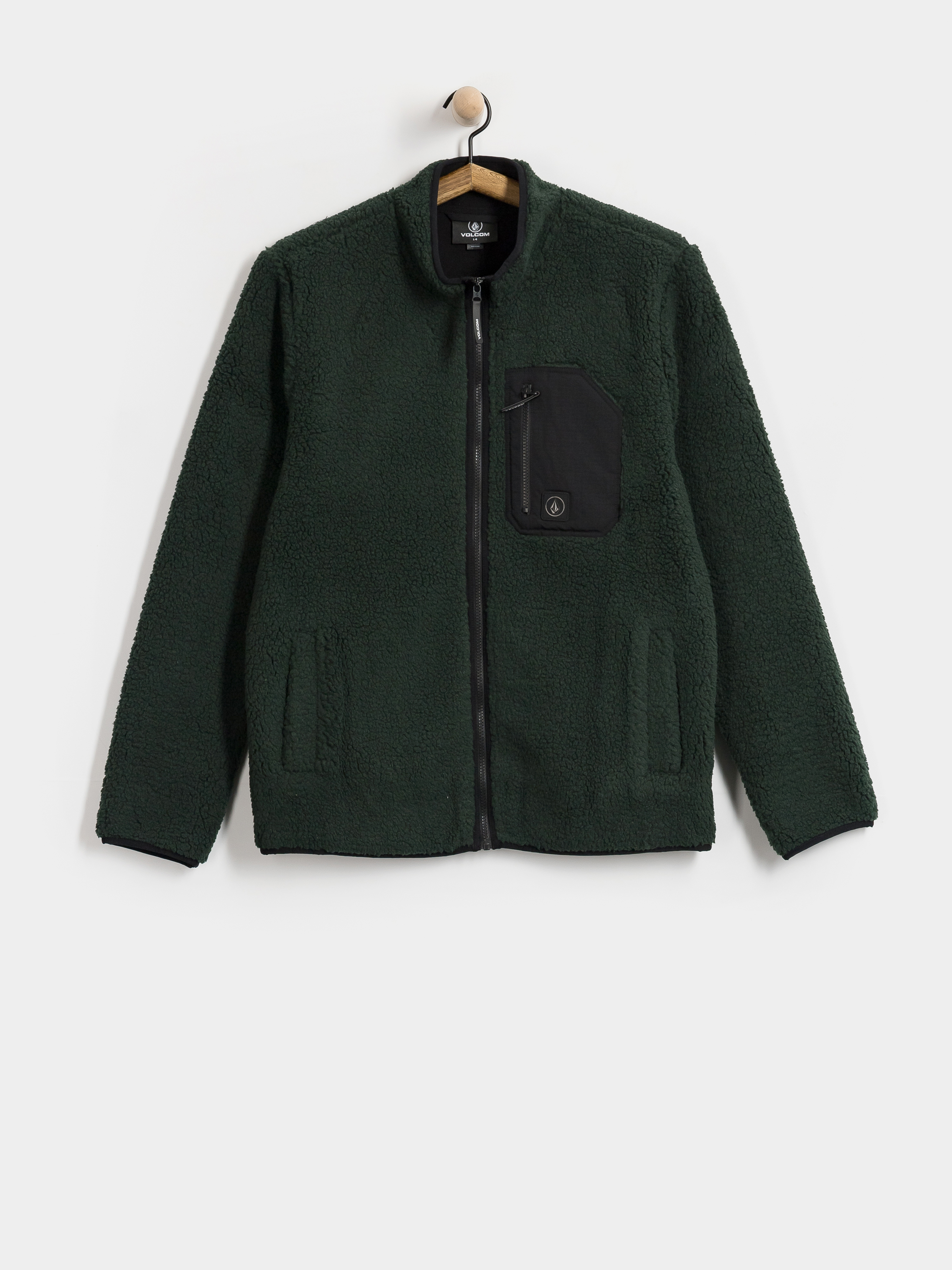 Volcom Muzzer Fuzzar Zip Pulóver (scarab)