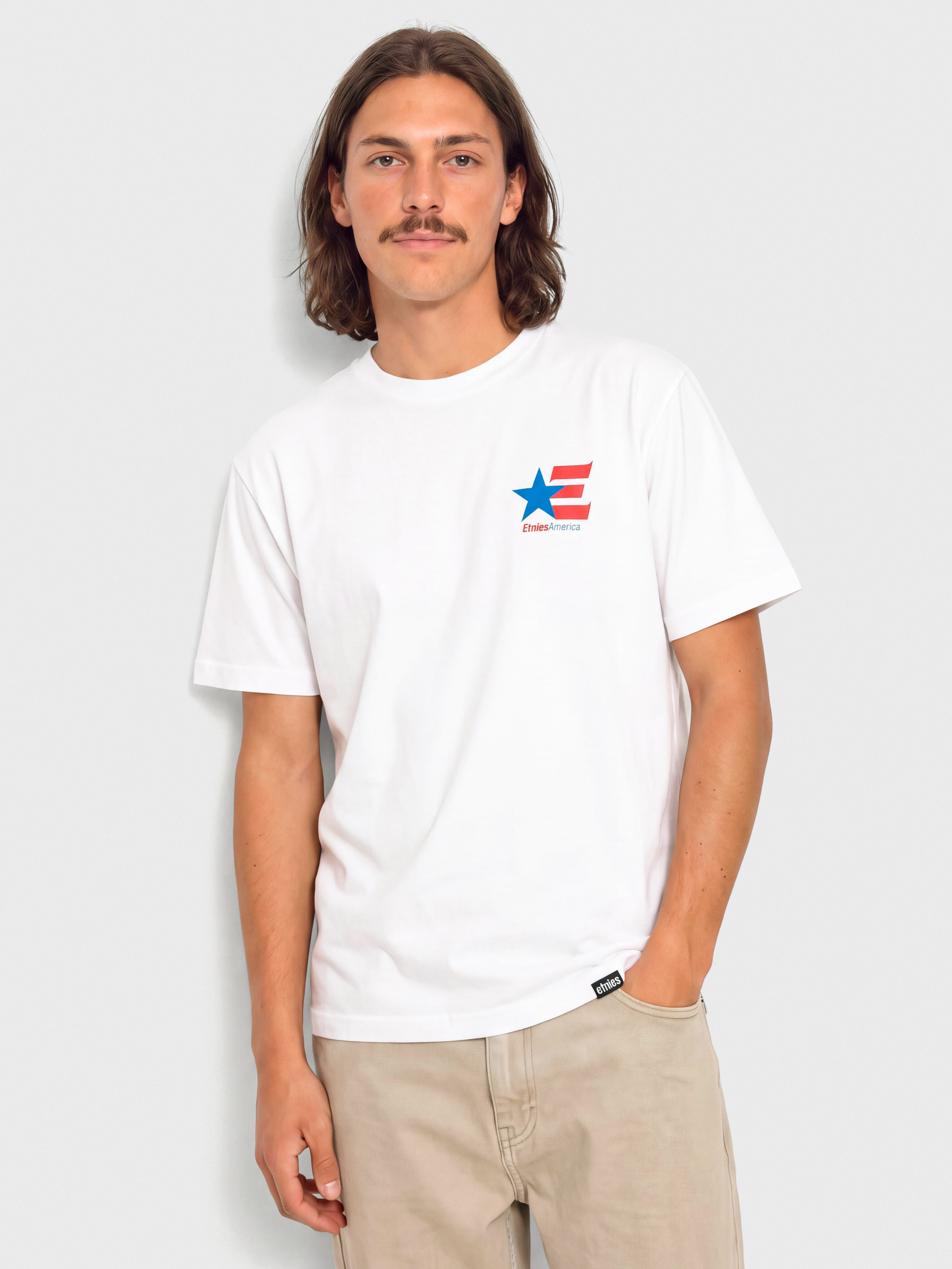 Etnies America Póló (white/blue/red)