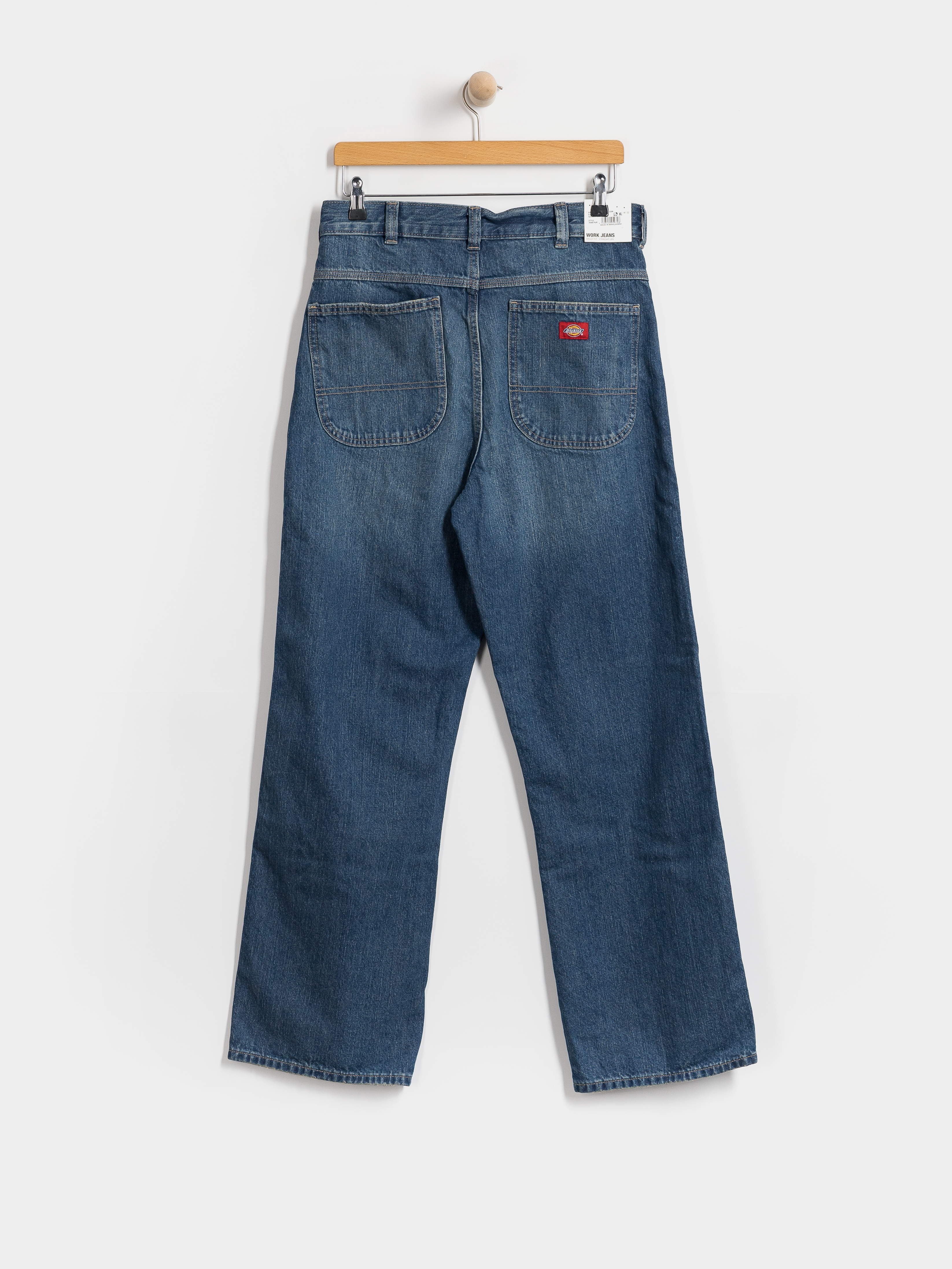 Dickies Springerville Baggy Straight Work Jeans Kisnadrág (mid blue fade wash)